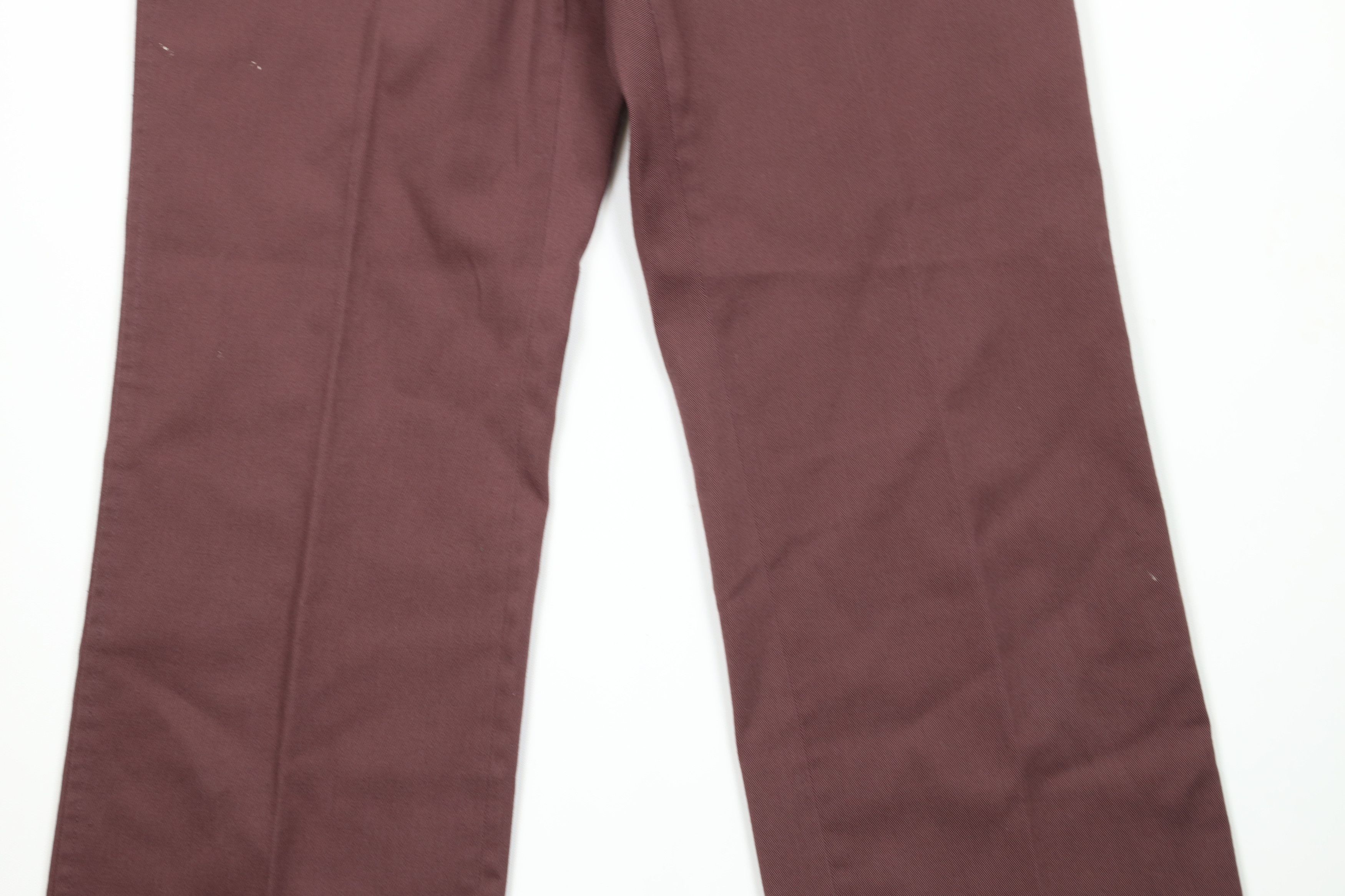 Vintage Vintage 70s Streetwear Wide Leg Chino Pants Purple USA Size US 31 - 3 Thumbnail