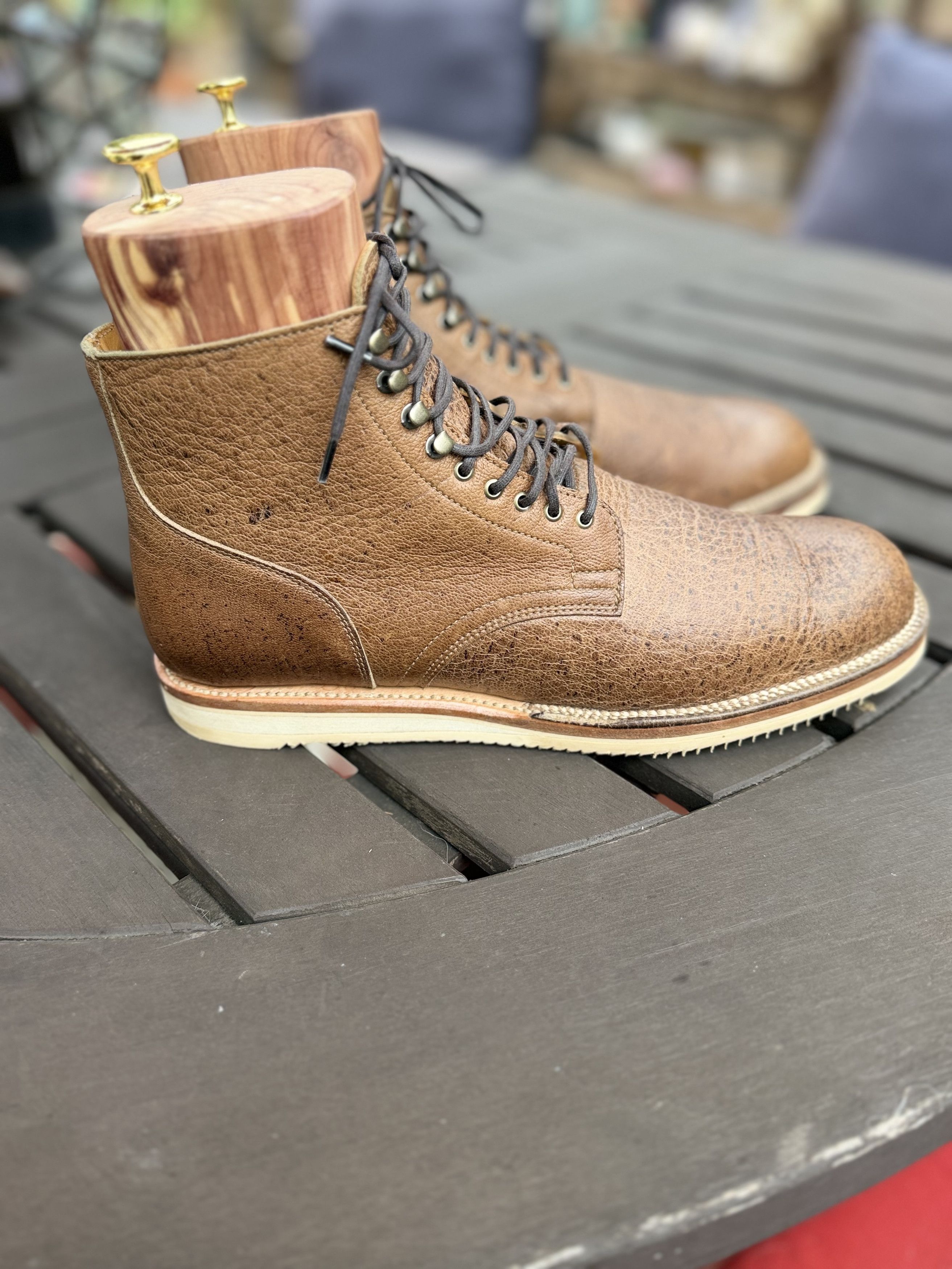 Viberg Viberg Wasabi Waxed Veltd Service Boots Mini Ripple Size US 8.5 / EU 41-42 - 4 Thumbnail