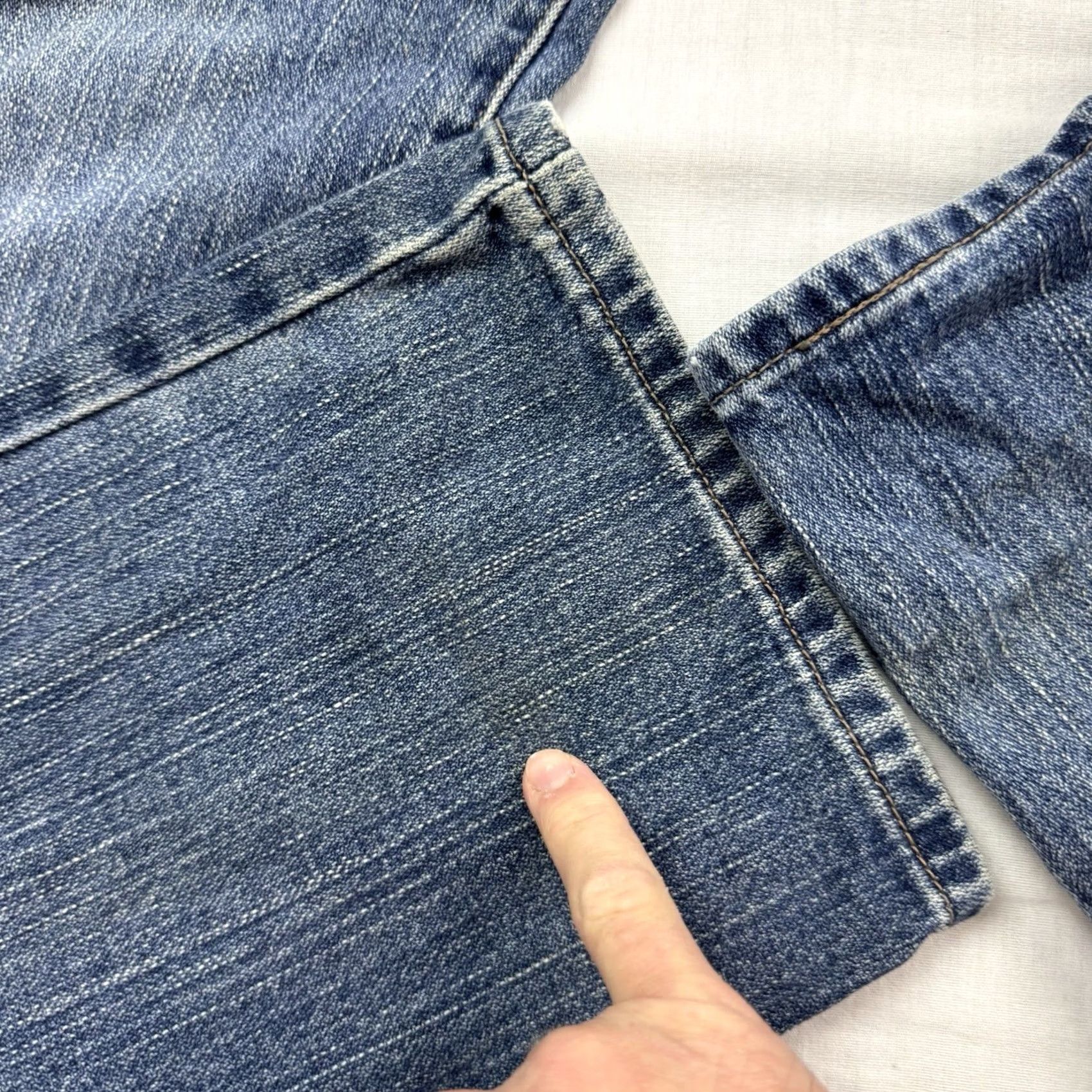 Levi's VINTAGE Levi's 505 Nouveau Straight Jeans Womens 12L 100% Cotton Hipster Y2K Blue Jeans 33.5in Womens Size 34" / US 12 / IT 48 - 3 Thumbnail