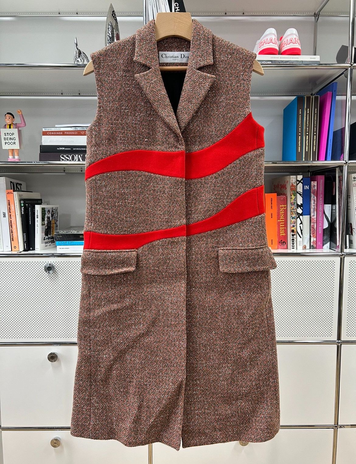 image of Dior Stitching Temperament Vest Coat in Brown, Men's (Size 2XS)
