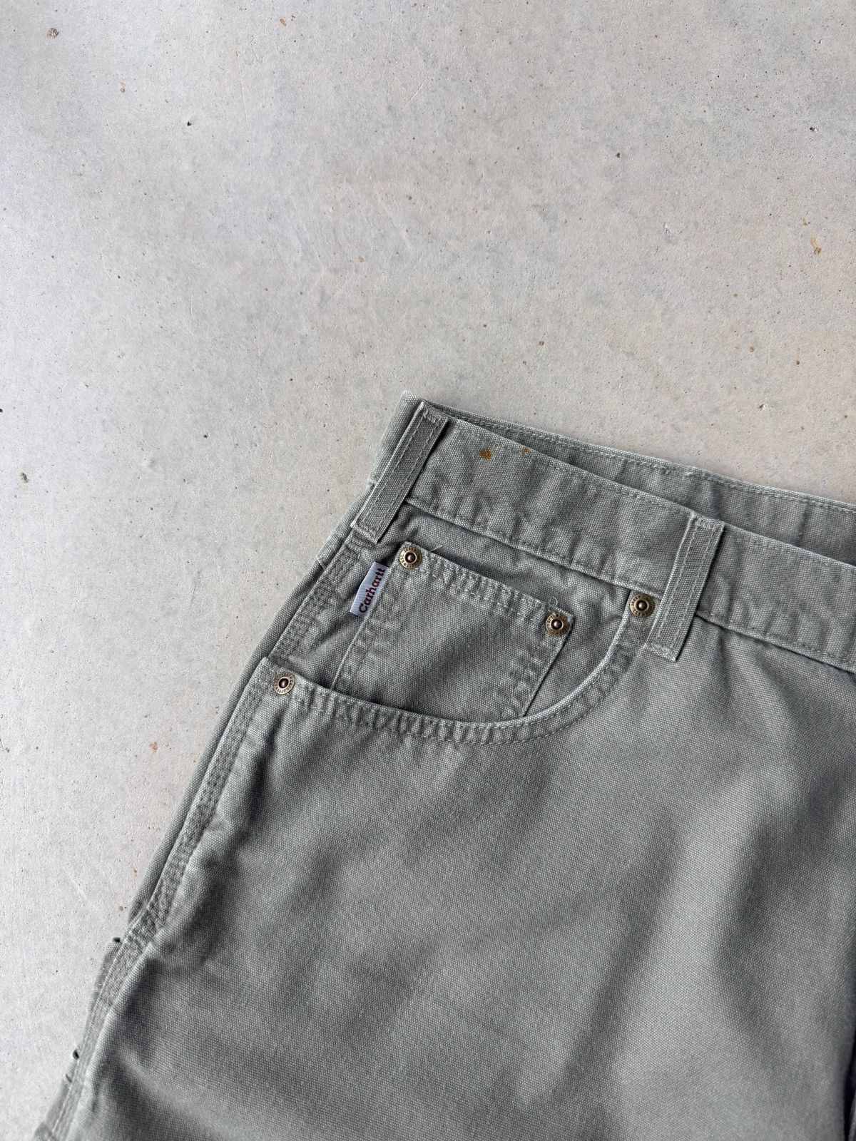 Carhartt Vintage Faded Green Carhartt Workwear Shorts Size US 40 / EU 56 - 4 Thumbnail