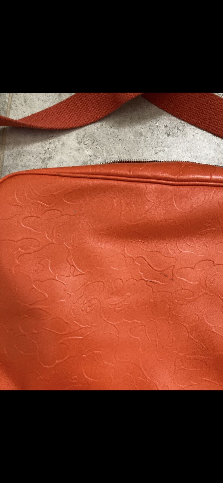 Bape Bape embossed orange camo leather messenger bag Size ONE SIZE - 5 Thumbnail