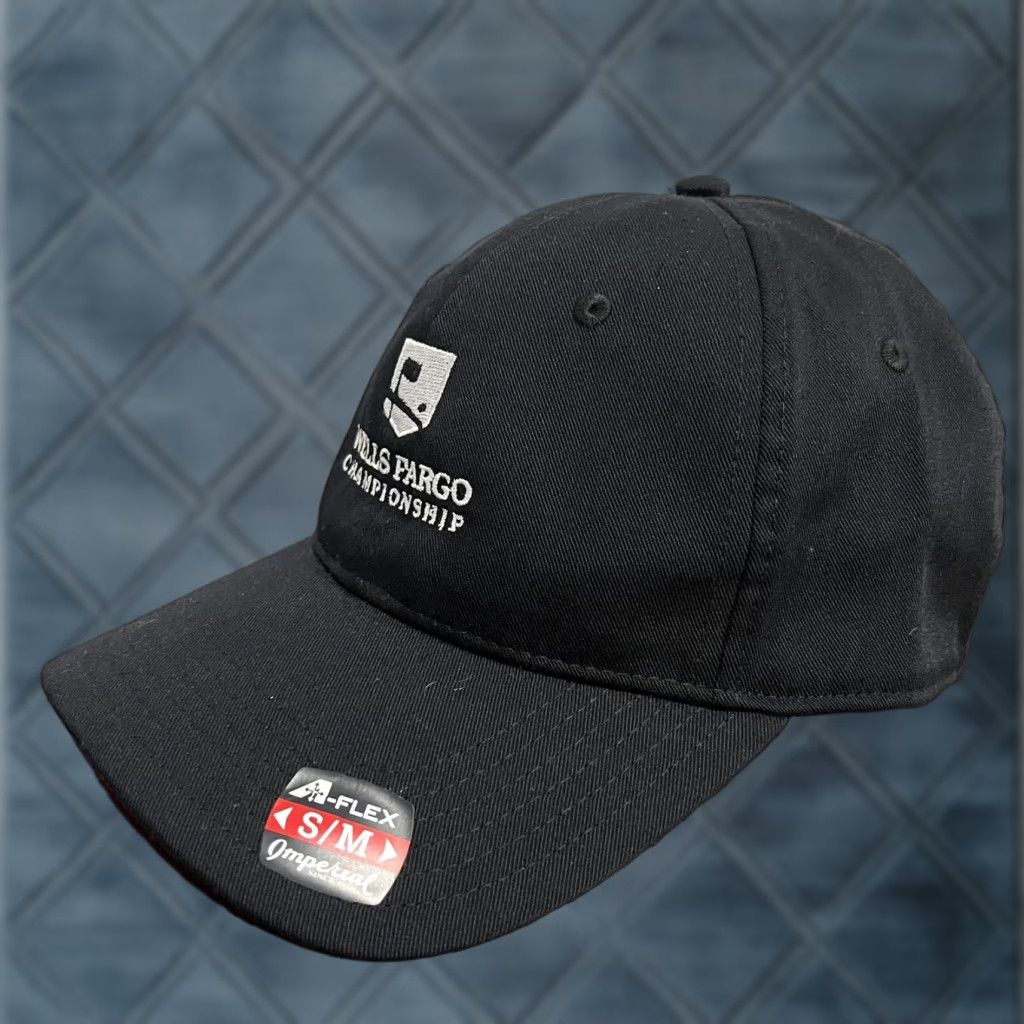 Imperial Wells Fargo Championship Imperial Golf Hat Cap Stretch Fit S/M PGA Tour Black Size ONE SIZE - 1 Thumbnail