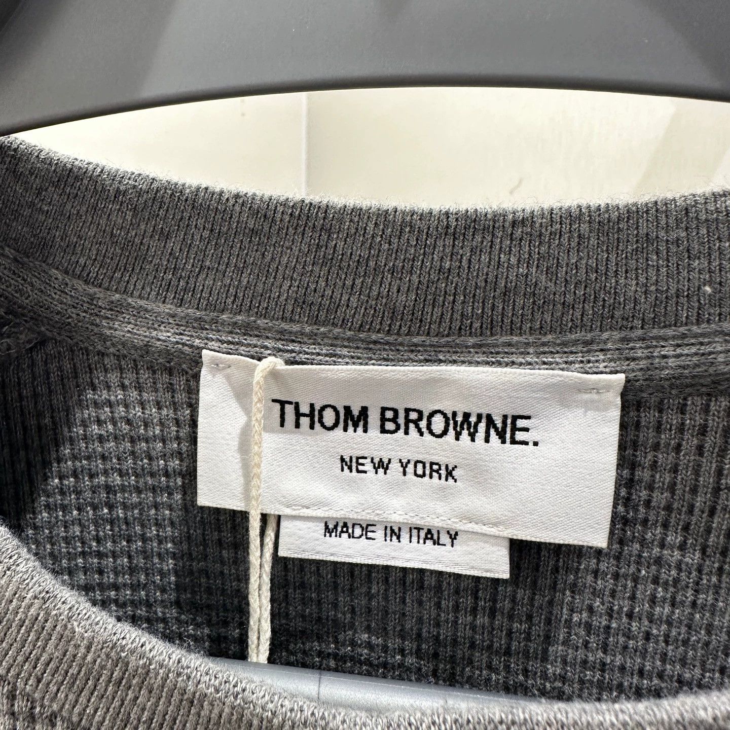 Thom Browne Thom Browne apr499 Waffle 4-Bar Sweatshirt 3 Cotton Size US L / EU 52-54 / 3 - 3 Thumbnail