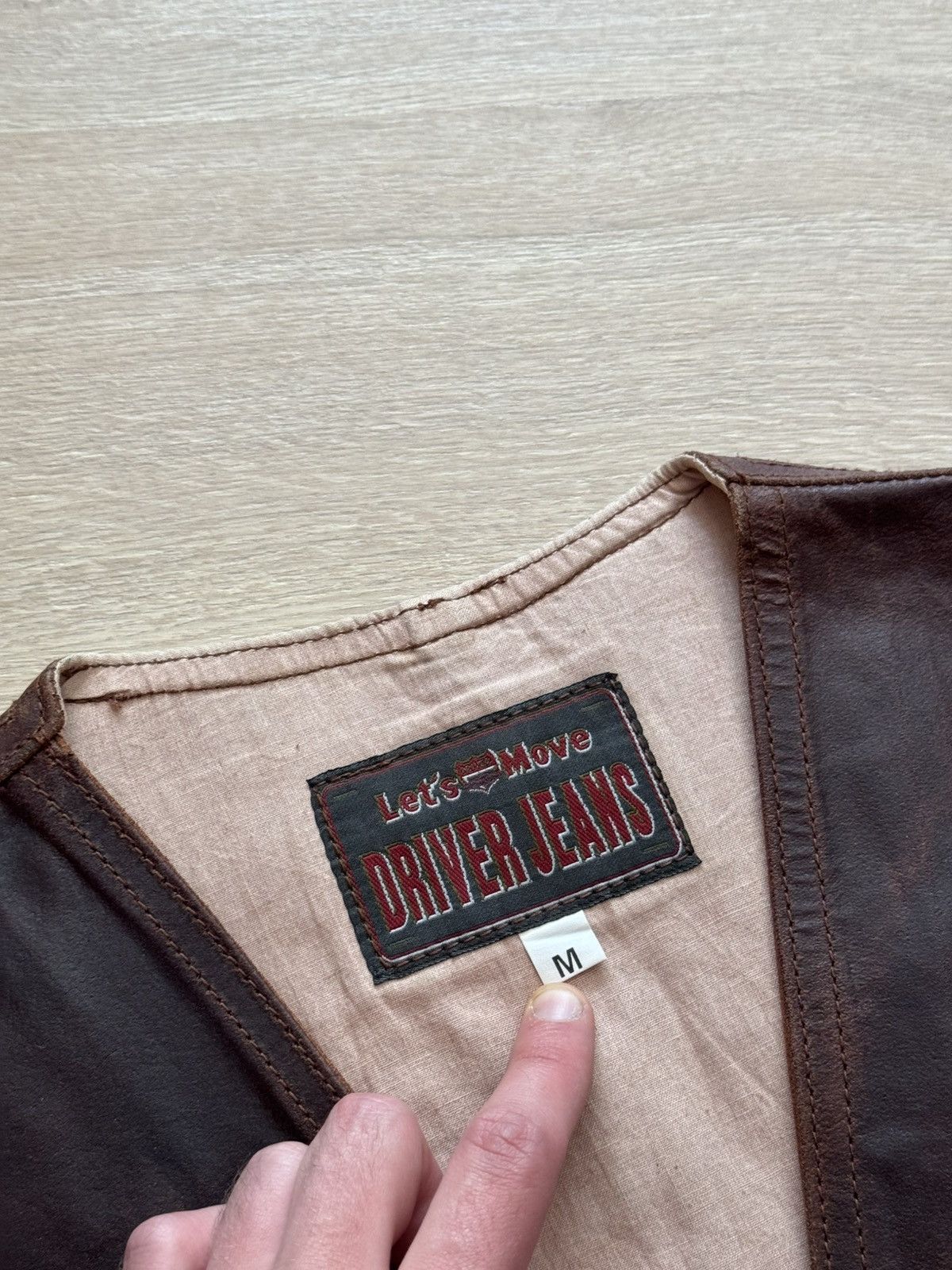 Genuine Leather Vintage 90’s Let’s Move Driver Jeans Leather Western Vest Size US M / EU 48-50 / 2 - 11 Thumbnail