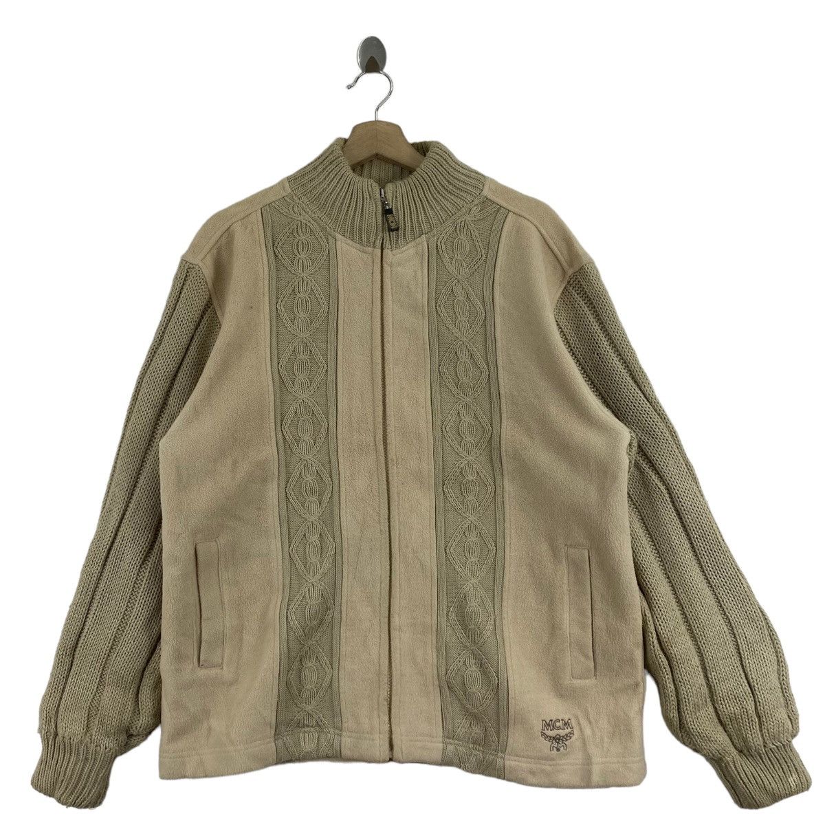 image of MCM Legere Munchen Germany Designer Embroidered Design in Cream, Men's (Size Medium)