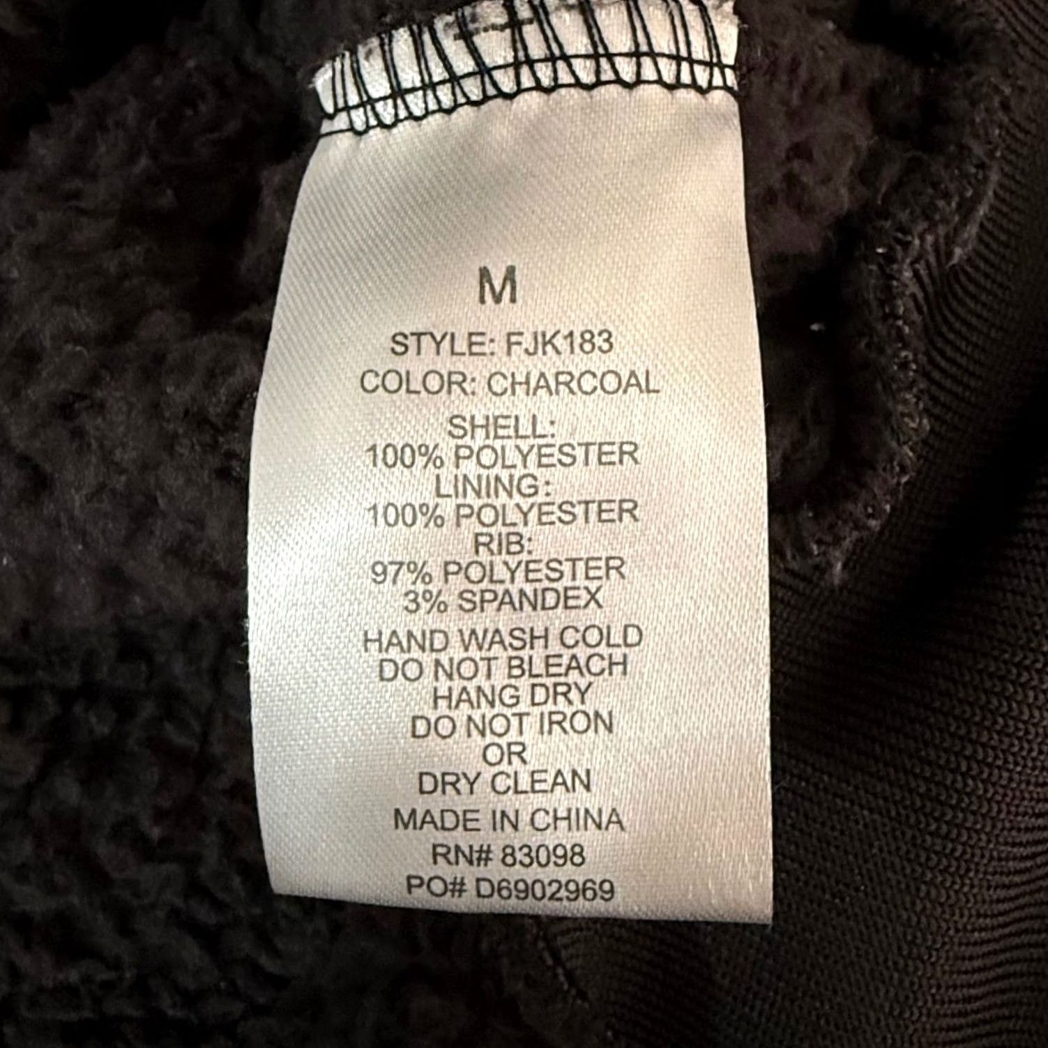 Vintage Cisono Los Angeles Sherpa Hoodie M Charcoal Gray Cropped Cozy Teddy Fleece Jacket Size M / US 6-8 / IT 42-44 - 6 Thumbnail