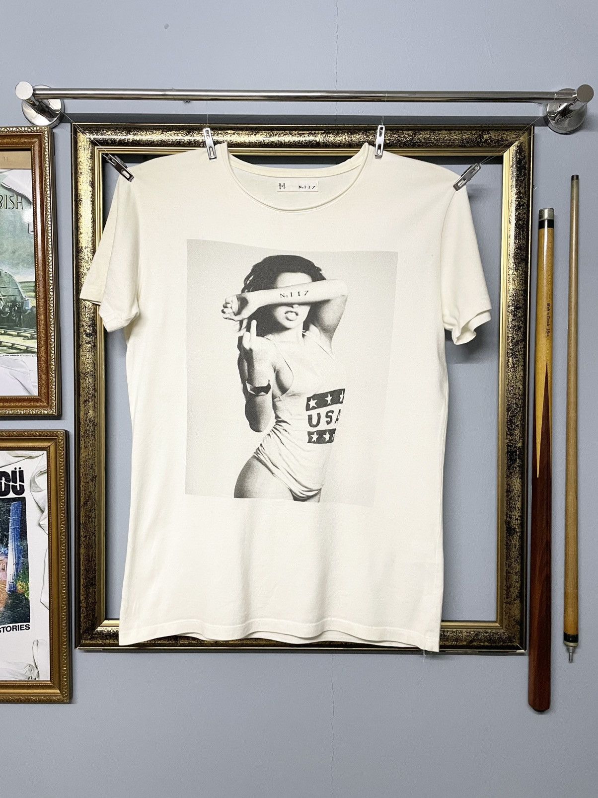 Japanese Brand Vintage Japan Designer No II7 Naked Girl Usa Fuck Tshirt Size US M / EU 48-50 / 2 - 1 Thumbnail