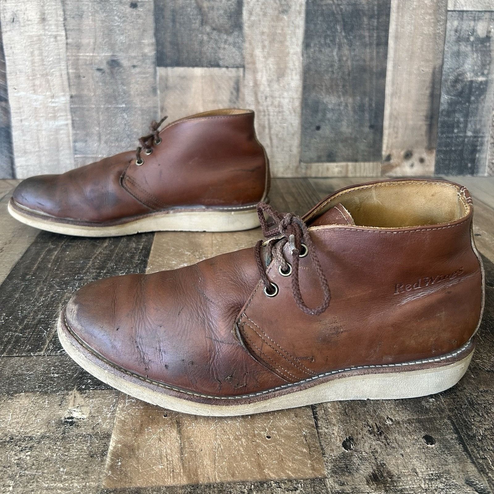Red Wing Red Wing 595 Chukka Leather Lace Up Work Boots Mens 11.5 EE Size US 11.5 / EU 44-45 - 11 Thumbnail
