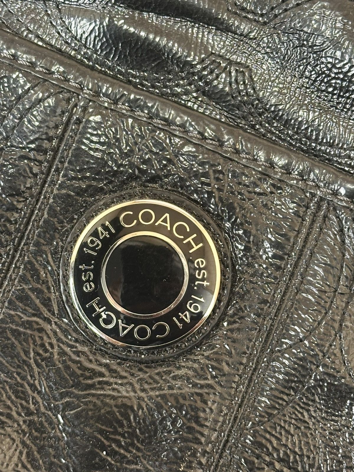 Coach Coach patent leather stitched 2WAY shoulder bag. Size ONE SIZE - 13 Thumbnail