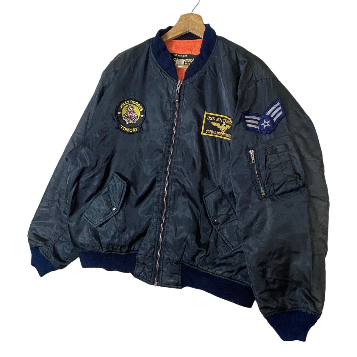 Vintage Vintage Sky-Bombers Air Force Patch Work Full Zipper Bombers Size US L / EU 52-54 / 3 - 6 Thumbnail