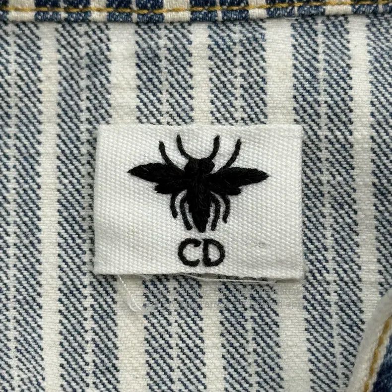 Dior Dior Blue and white vertical embroidery bee denim jacket Size XS / US 0-2 / IT 36-38 - 5 Thumbnail