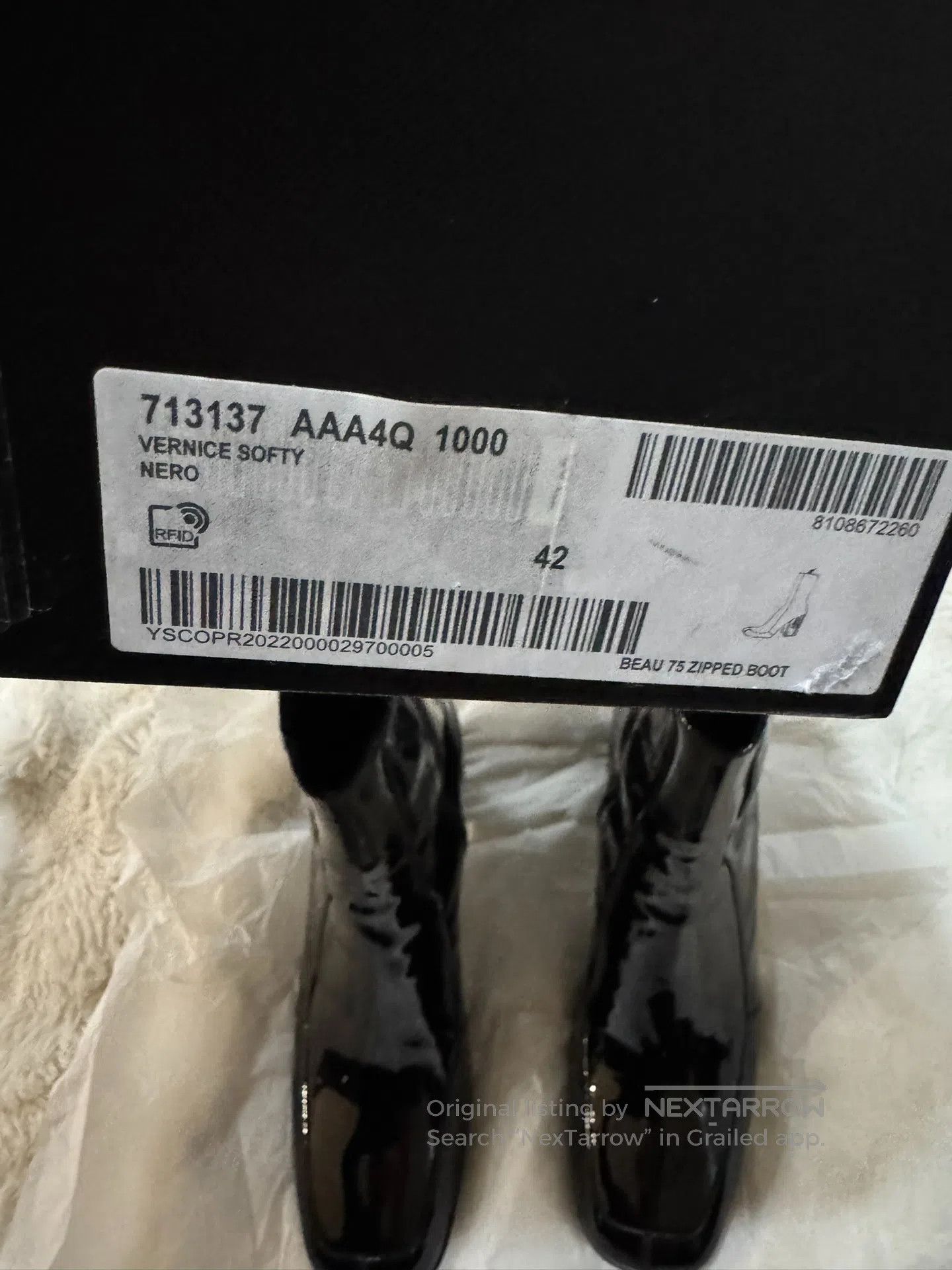 Saint Laurent Paris Saint Laurent Paris Patent Leather Boots| Size US 9 / EU 42 - 7 Thumbnail