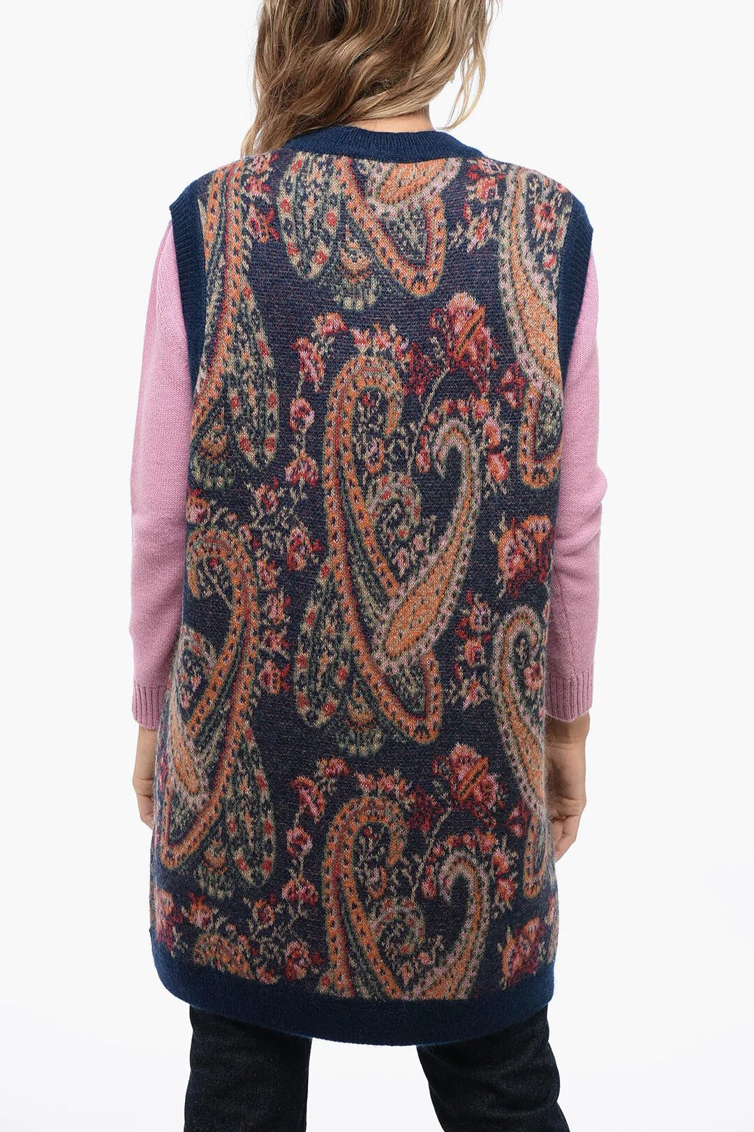 Etro og1mm0426 Maxi Buttoned Gilet in Multicolor Size XS / US 0-2 / IT 36-38 - 2 Thumbnail