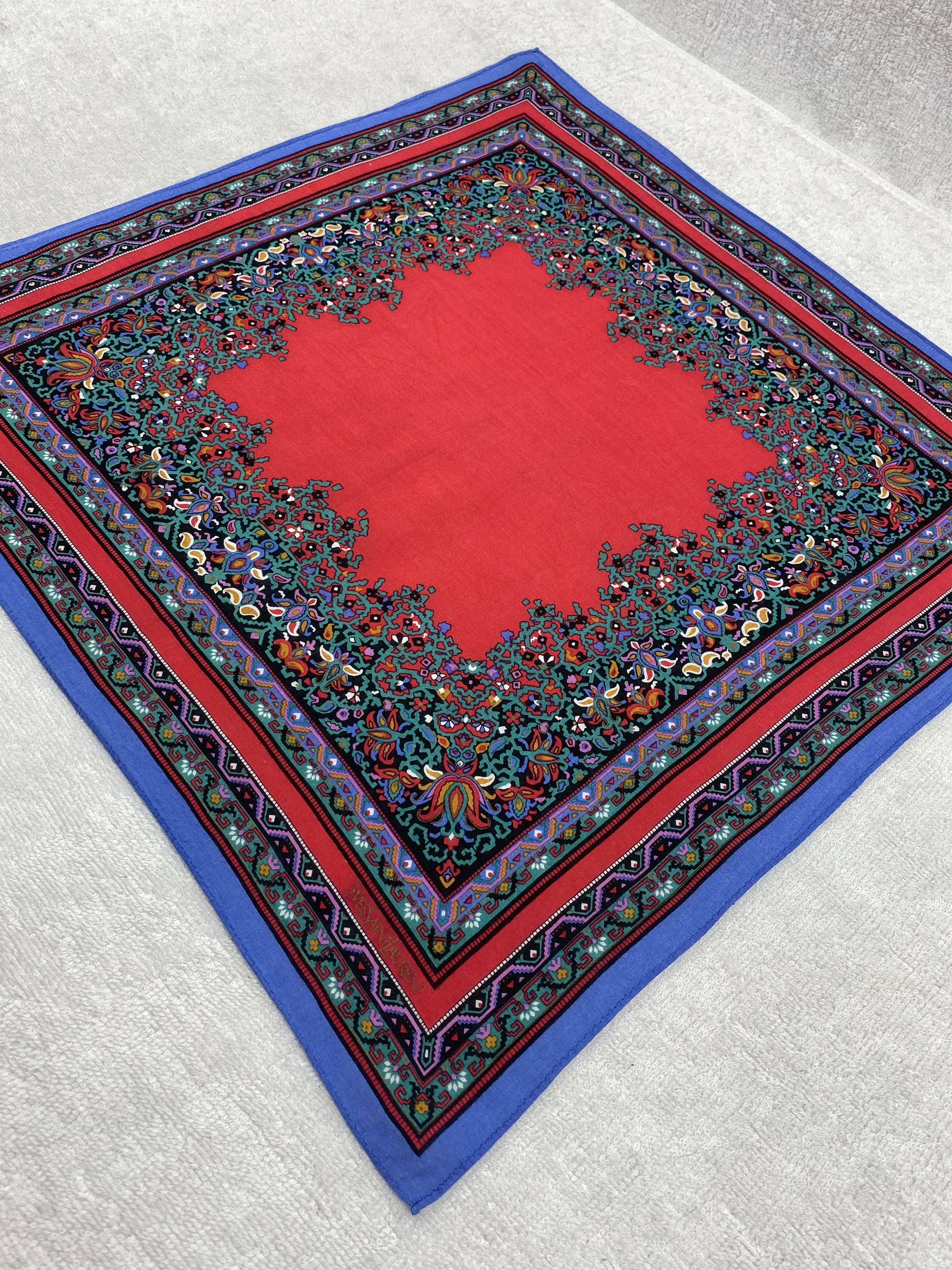 Yves Saint Laurent Yves Saint Laurent Handkerchief / Bandana / Neckerchief Size ONE SIZE - 4 Thumbnail
