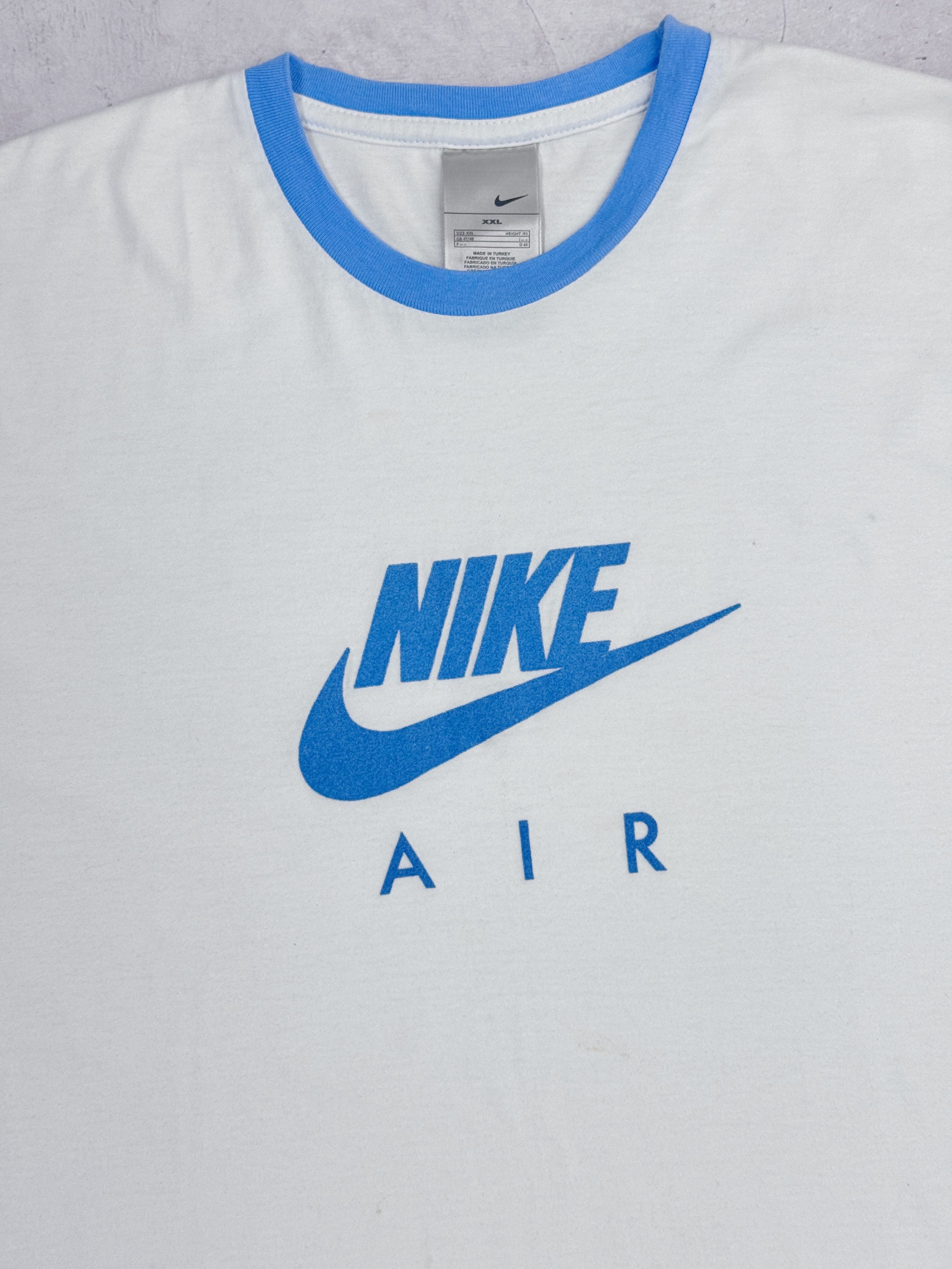Nike × Vintage Y2K Nike Air T-Shirt Spellout Swoosh Logo Size US XL / EU 56 / 4 - 3 Thumbnail