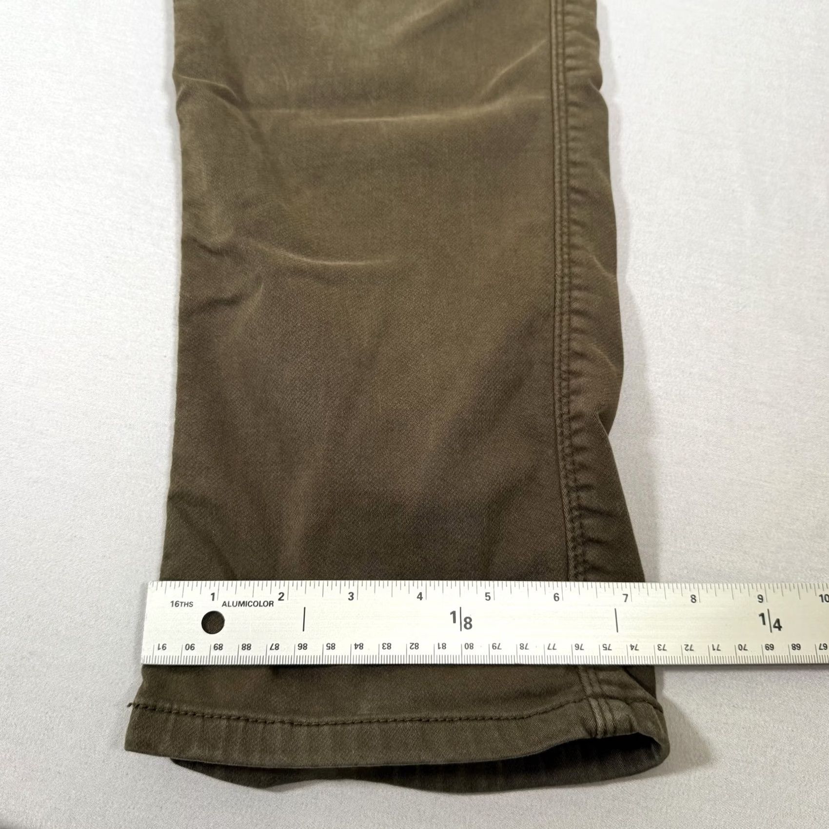 Vintage DU/ER Slim Fit Chino Pants 5-Pocket Casual Travel Green 36x30 Mens Tapered Denim Pattern Solid Zip Fly Front Flat Front Stretch Size US 36 / EU 52 - 5 Thumbnail