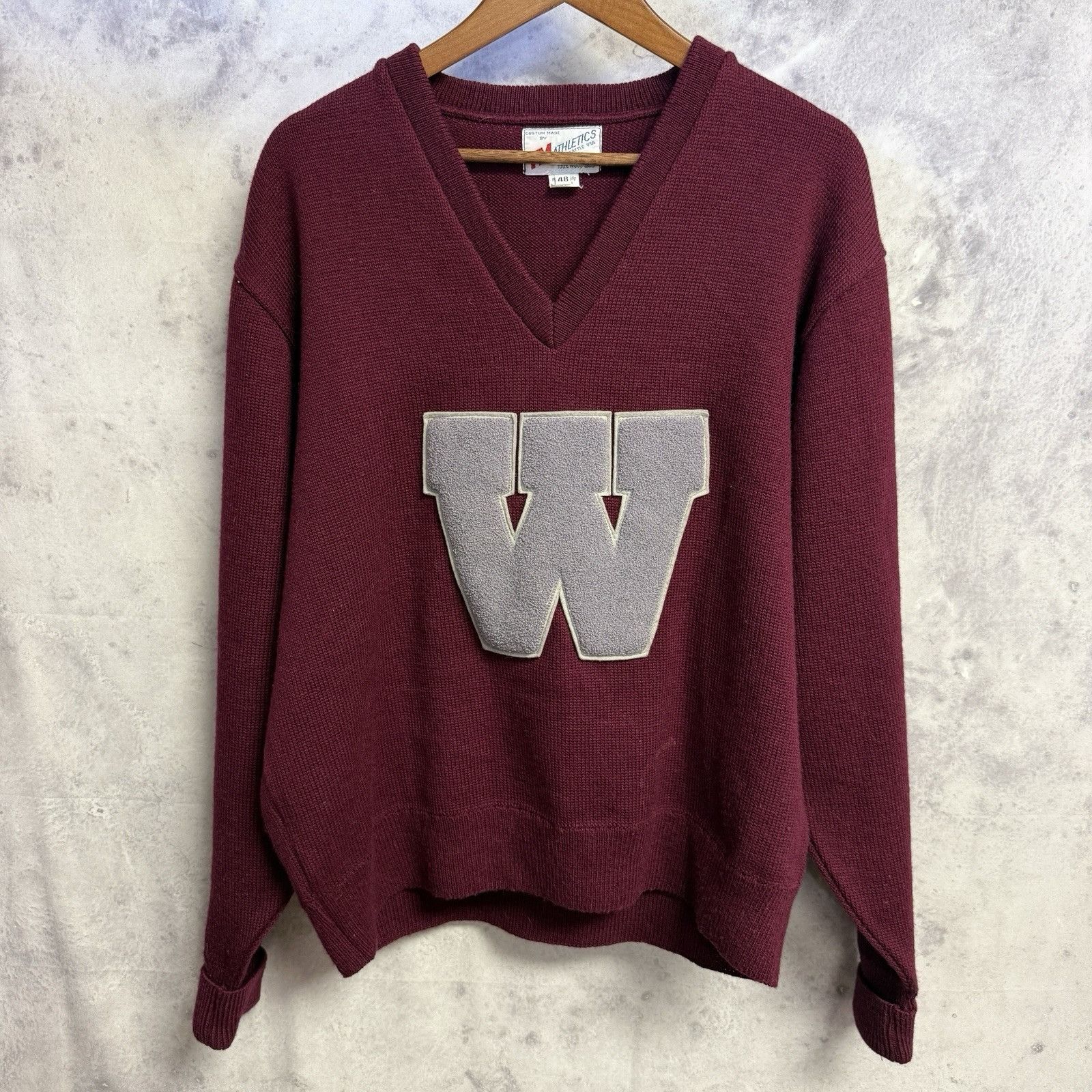 Vintage Vintage Washington State Cougars Varsity 100% Wool Letterman Size US XL / EU 56 / 4 - 1 Thumbnail