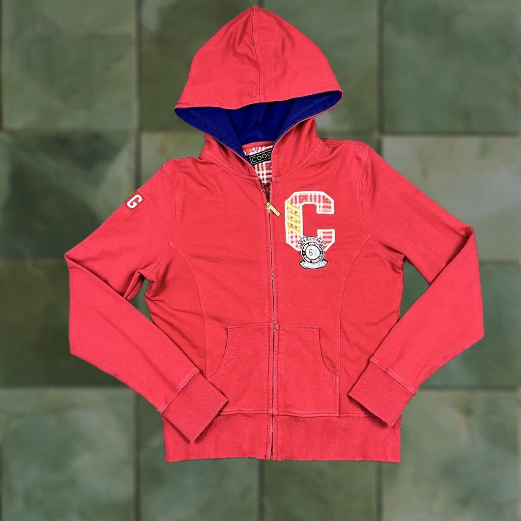 Coogi COOGI Jacket Womens Small Red Embroidered Rhinestone Zip Up Hoodie Stretch Knit Designer Size S / US 4 / IT 40 - 1 Thumbnail