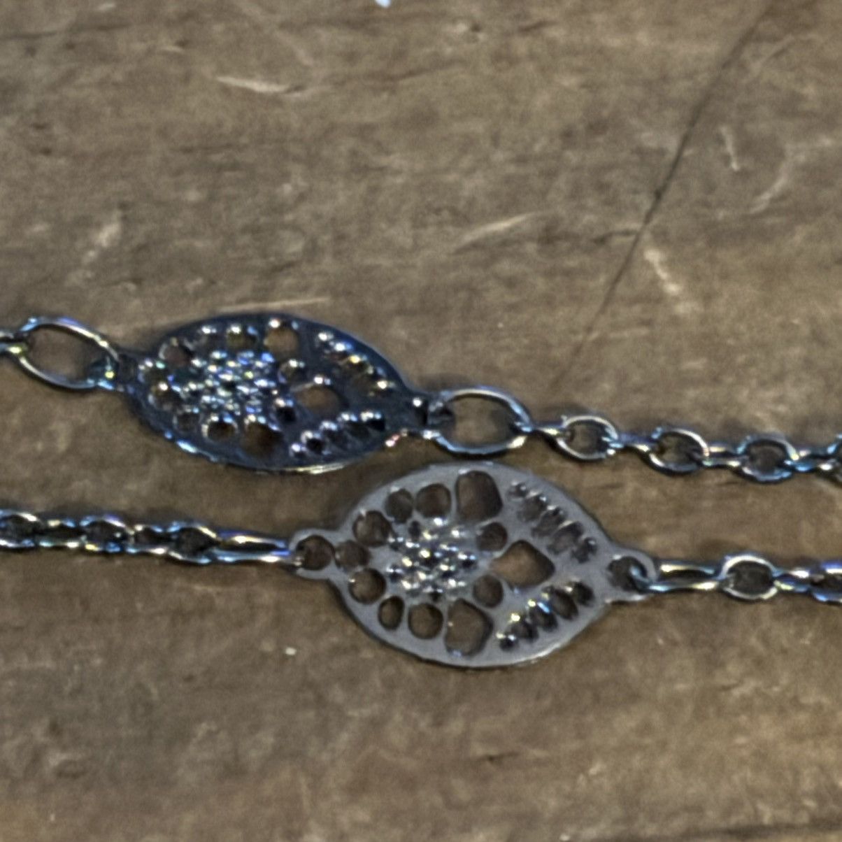 Other Silver tone two tone diamond cut butterfly pendant necklace Size ONE SIZE - 5 Thumbnail