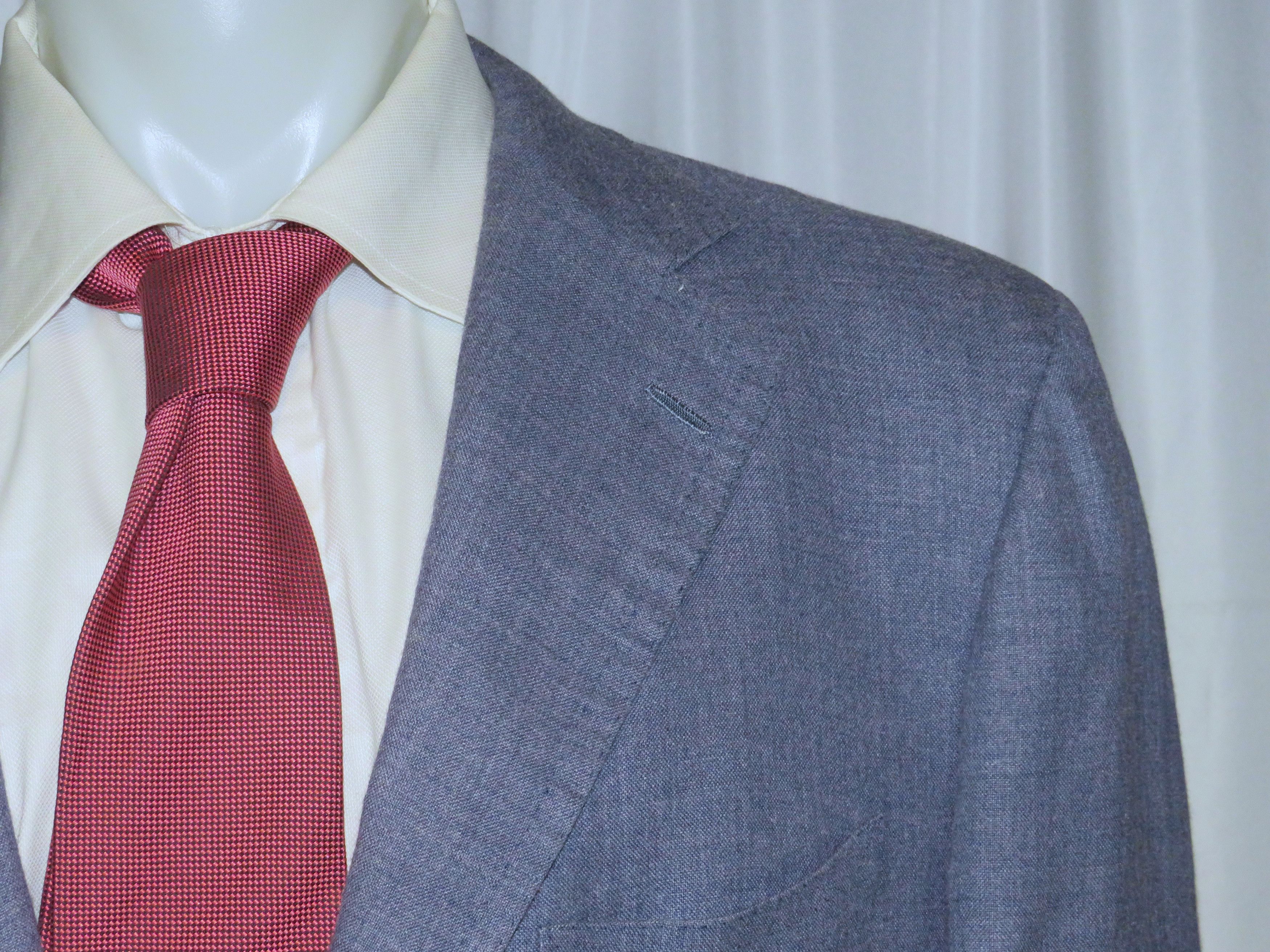 Cesare Attolini Pale Blue Chambray Cashmere Linen Three Button Blazer 48R Size 48R - 5 Thumbnail