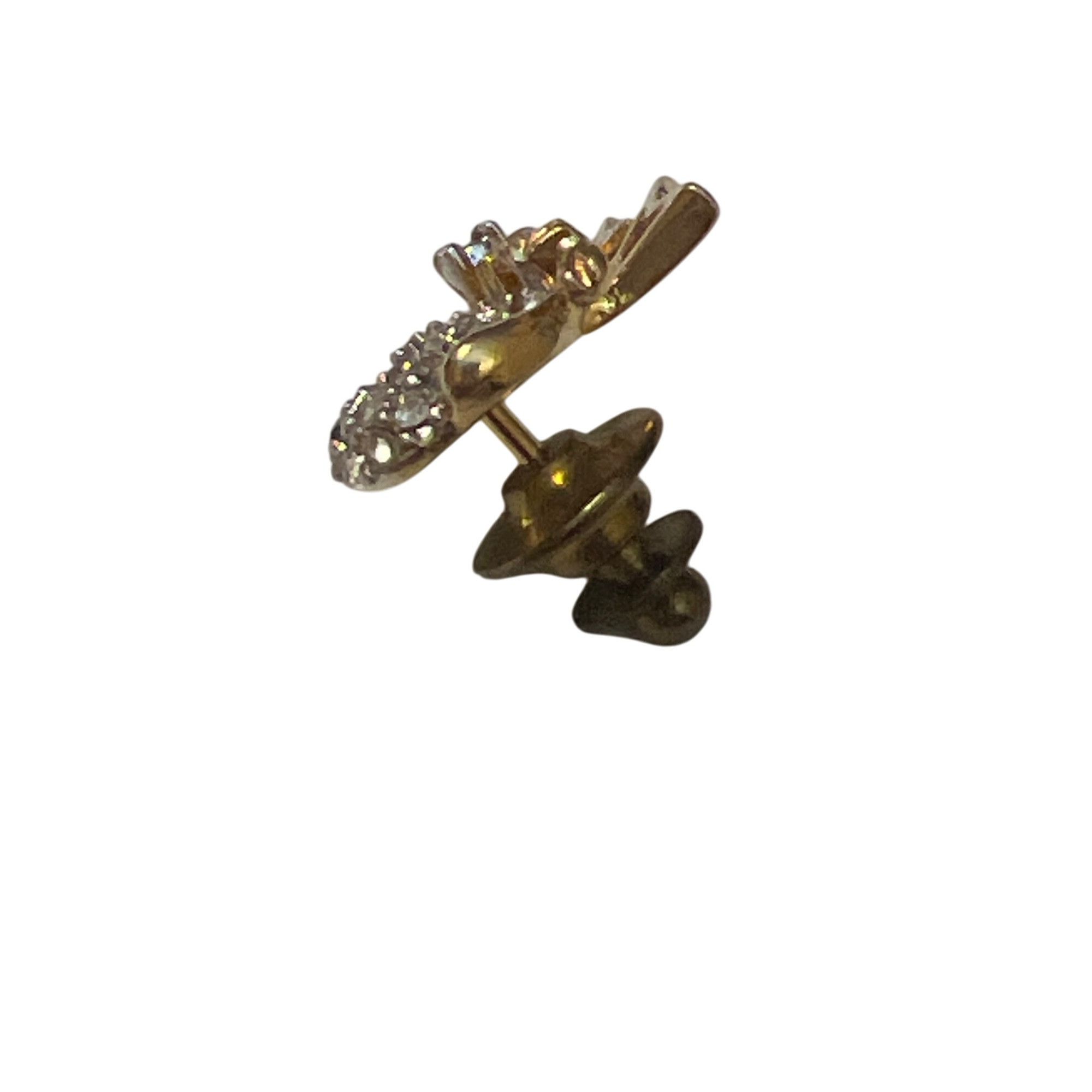 Other Vintage Gold Tone Bird Lovebirds Brooch Pin Rhinestones Crys Size ONE SIZE - 3 Thumbnail