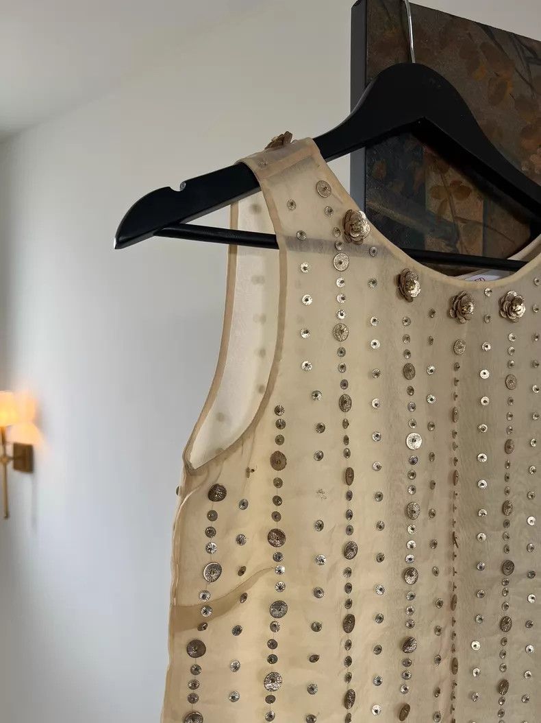Valentino Valentino Heavy industry gold beaded vest dress Size M / US 6-8 / IT 42-44 - 2 Thumbnail