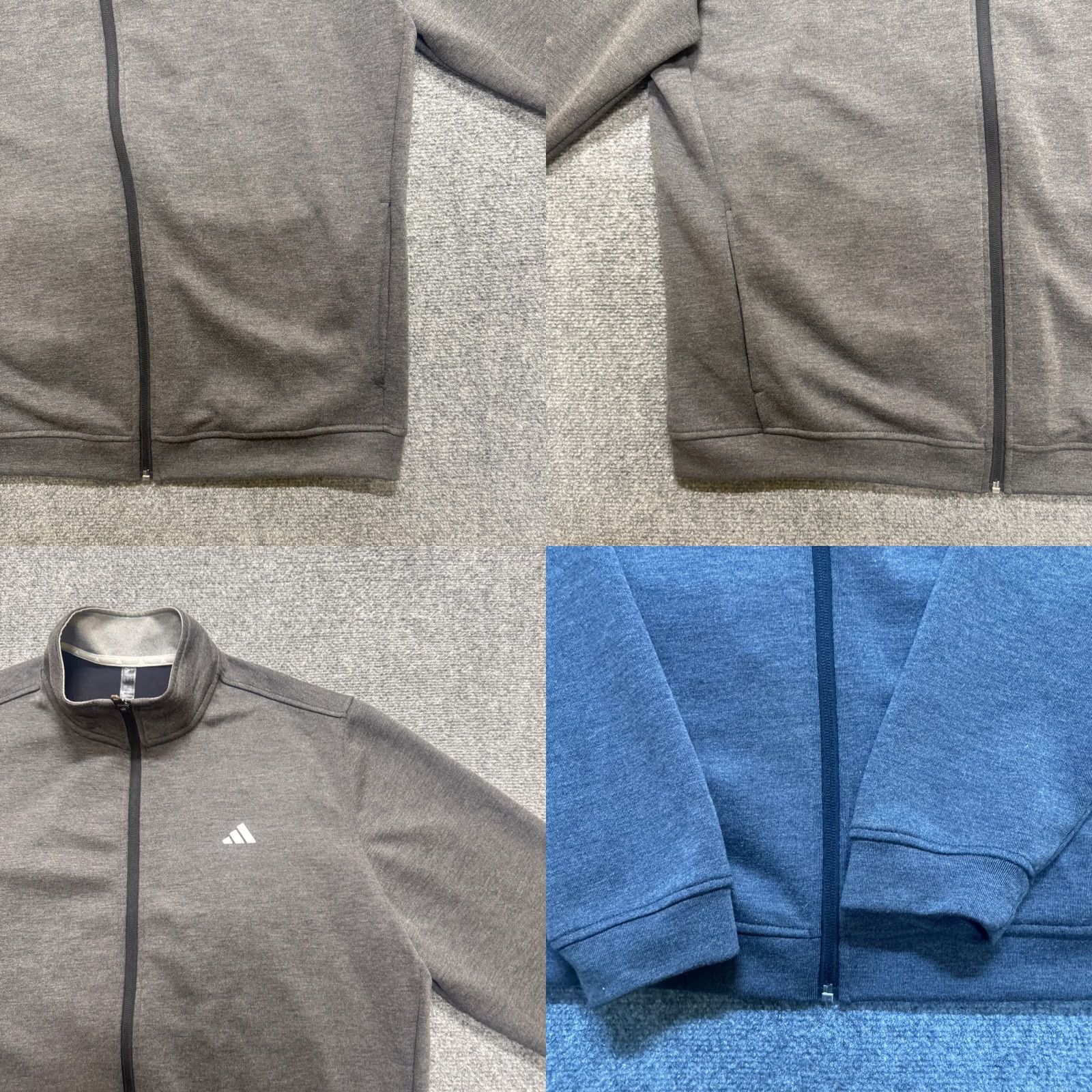 Adidas Adidas Men's Elevated Jacket Full Zip Lightweight Fleece L Gray ADVR0896 Size US L / EU 52-54 / 3 - 8 Thumbnail