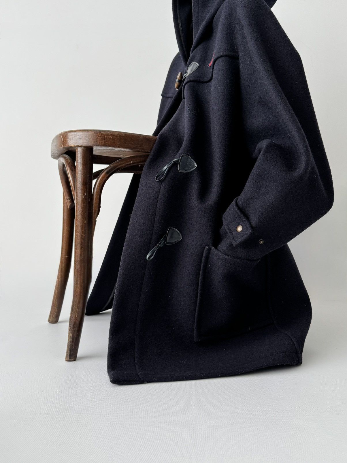 Paul & Shark Vintage 1990s Men's Paul & Shark Navy Wool Duffle Coat Size US XL / EU 56 / 4 - 4 Thumbnail