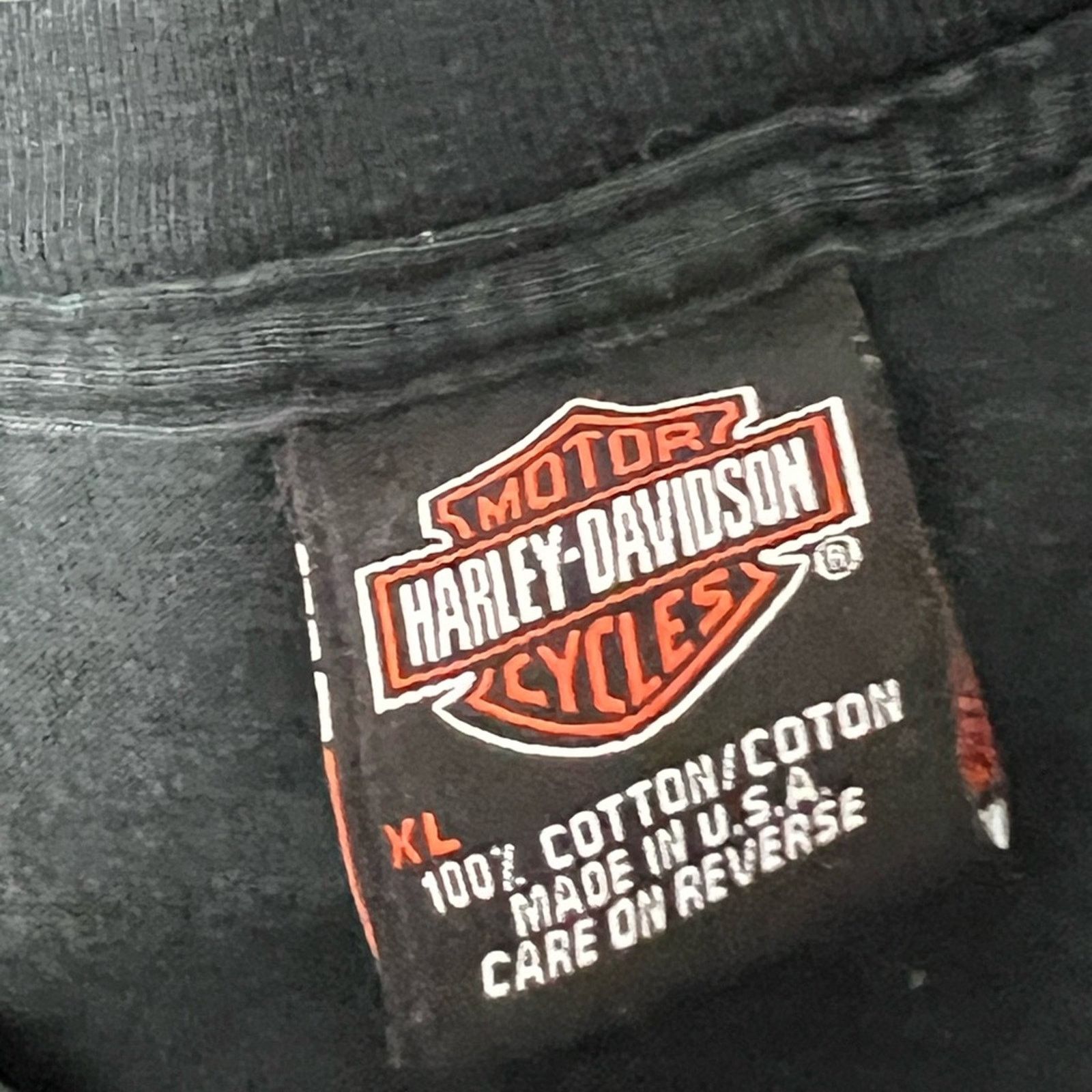Harley Davidson Vintage Harley Davidson Shirt Mens Black Y2K Flames Tee USA Size US XL / EU 56 / 4 - 4 Thumbnail