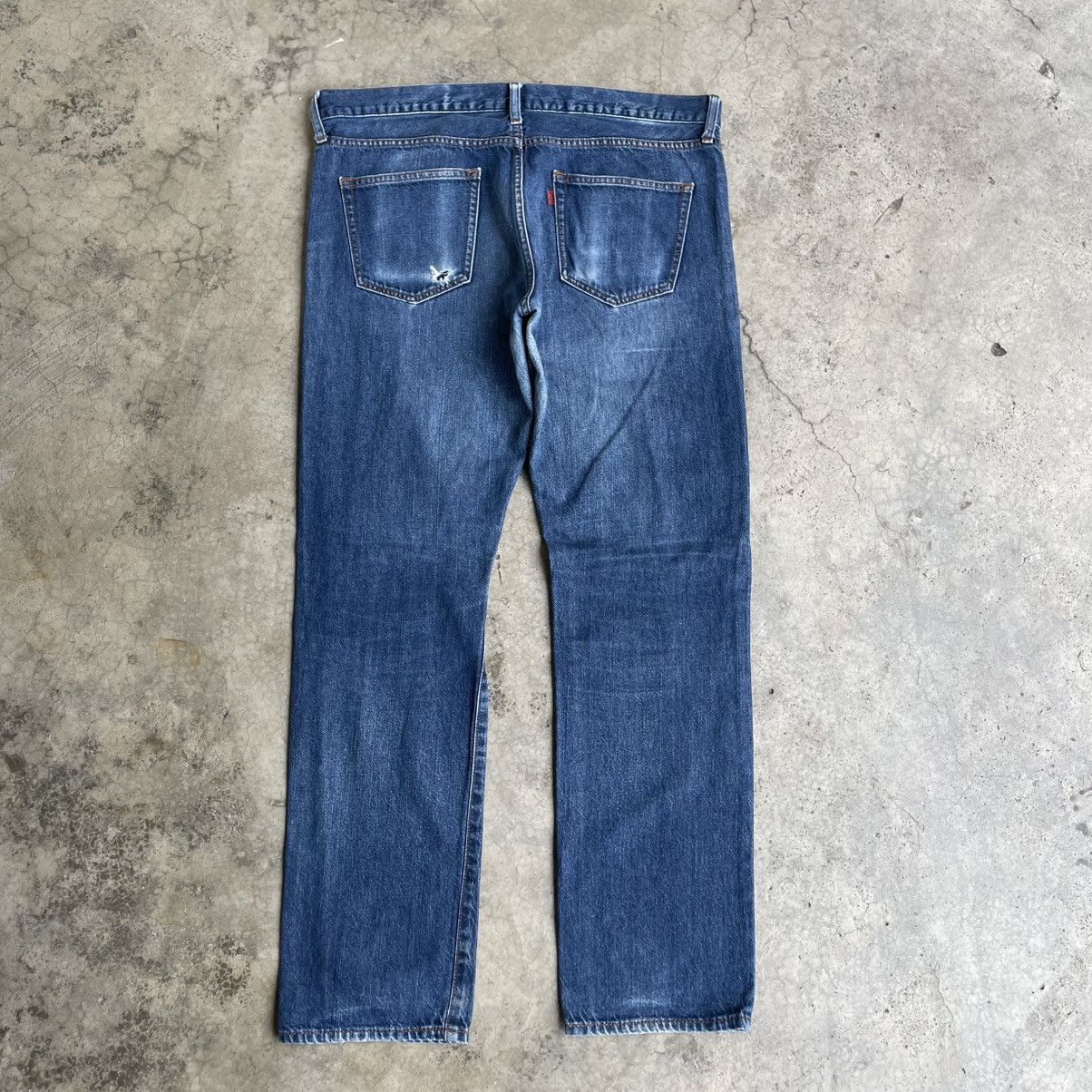 Van 🔥Vintage Van Red Label Stoned Washed Ripped Denim Jeans Size US 36 / EU 52 - 4 Thumbnail