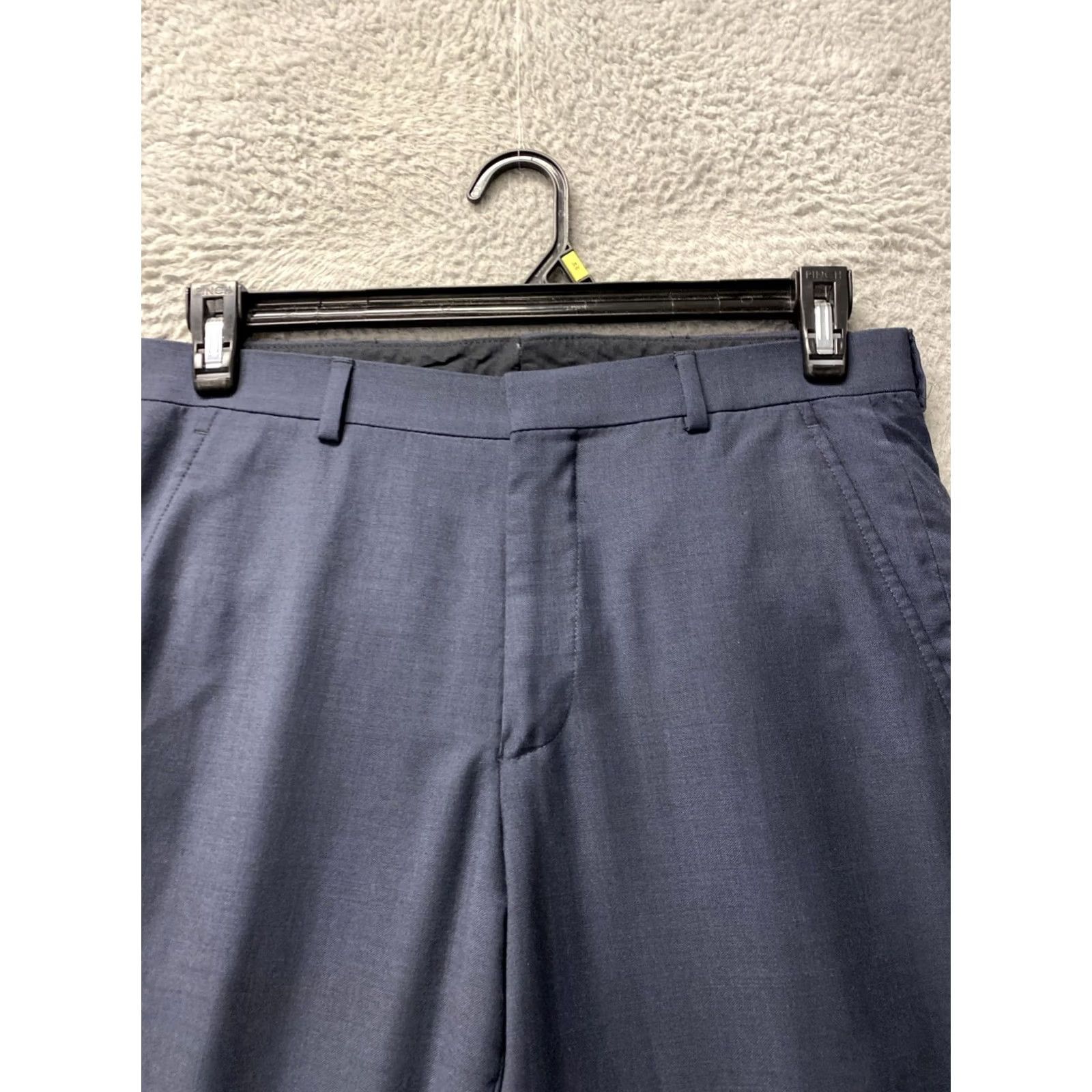 Jos. A. Bank Jos A Bank Dress Pants Men’s 32x31 Charcoal Wool Straight Leg Flat Front Adult Regular 32 in Pocket /0926 Size US 32 / EU 48 - 2 Thumbnail