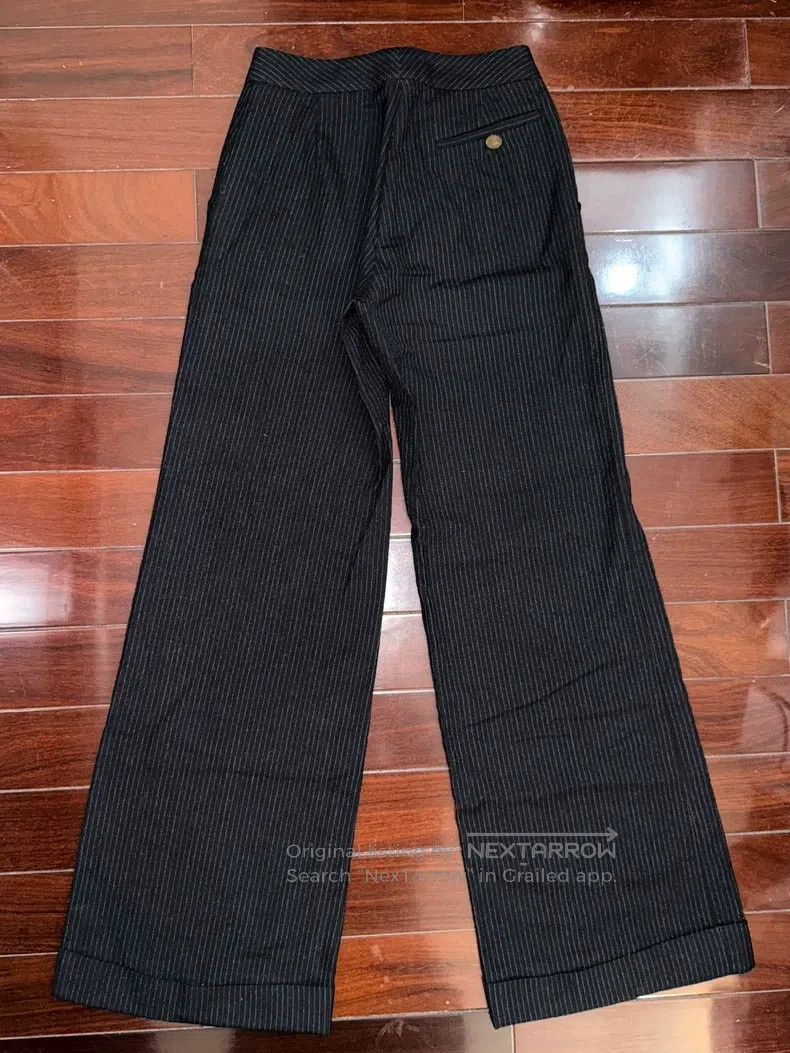 Vivienne Westwood Vivienne Westwood size 1 Black striped wide-leg trousers Size 24" / US 00 / IT 34 - 2 Thumbnail