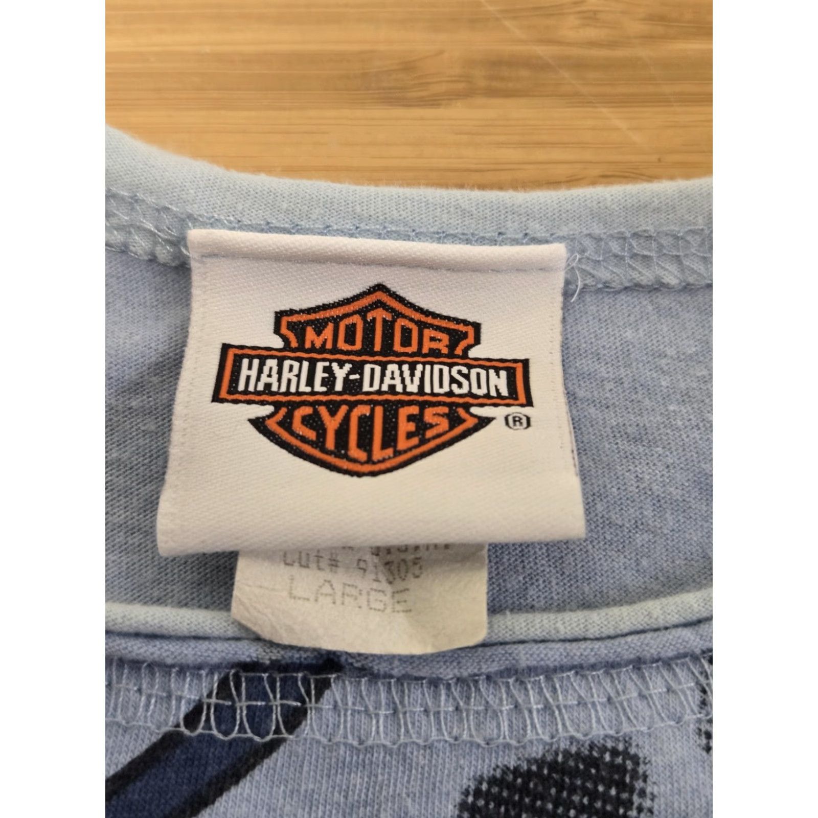 Harley Davidson VINTAGE Harley-Davidson Shirt Womens Large Blue American Legends Motorcycle 2006 USA Size L / US 10 / IT 46 - 4 Thumbnail