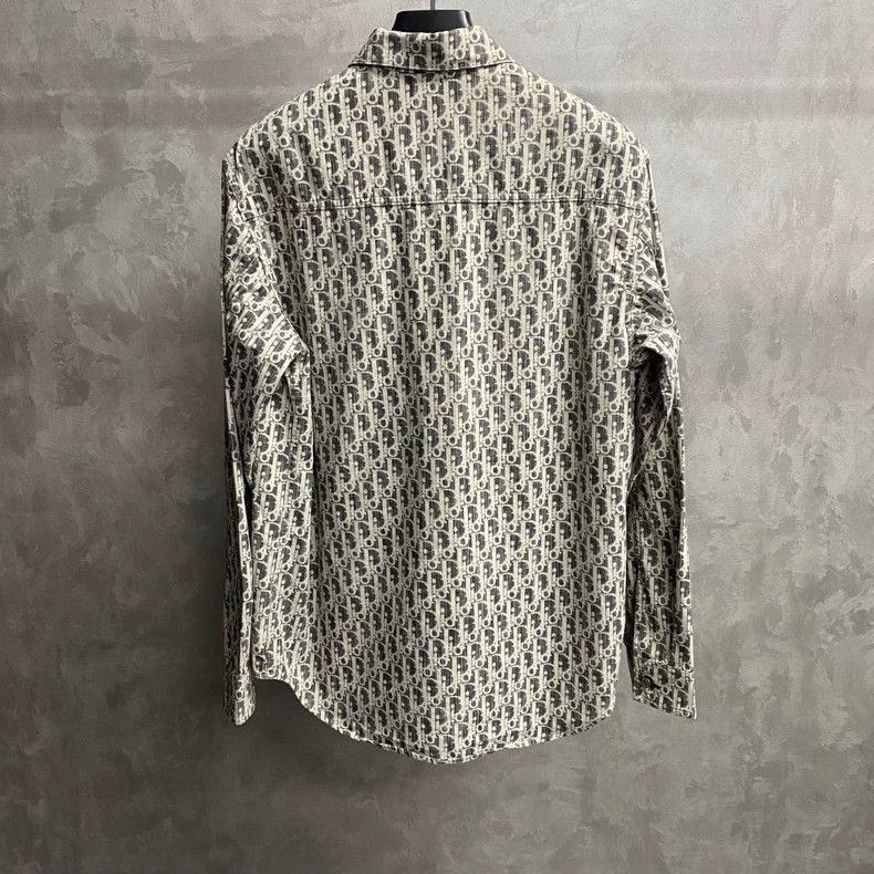 Dior Dior Logo Printed Gray White Shirt Jacket-2505 Size US M / EU 48-50 / 2 - 2 Thumbnail