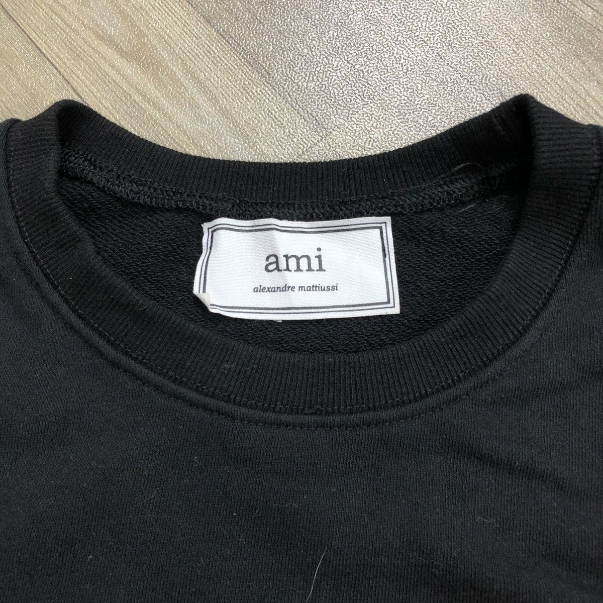 AMI Luxury Ami Alexandre Mattiussi Big Logo Black Sweatshirt Size US M / EU 48-50 / 2 - 9 Thumbnail