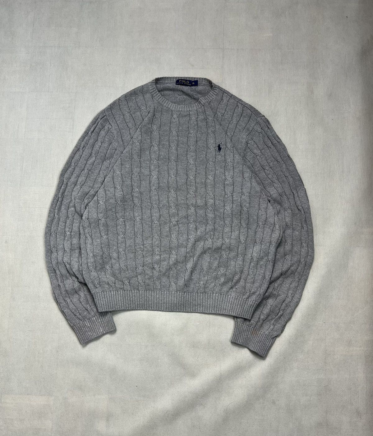 Polo Ralph Lauren × Ralph Lauren Braid Sweater Polo Ralph Lauren grey XL Size US XL / EU 56 / 4 - 1 Thumbnail
