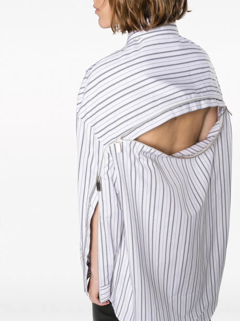 Off-White o1y1225 Striped Shirt in White/Black Size M / US 6-8 / IT 42-44 - 4 Thumbnail