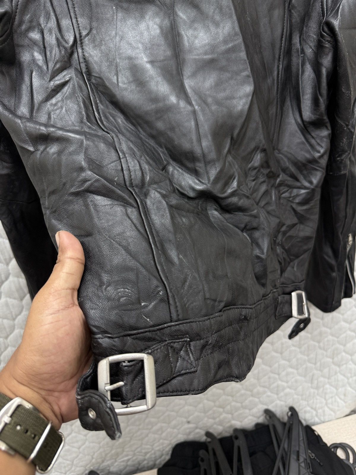 🔥🔥🔥ARCHIVE JACROSE DOUBLE COLLAR LEATHER PUNK JACKET