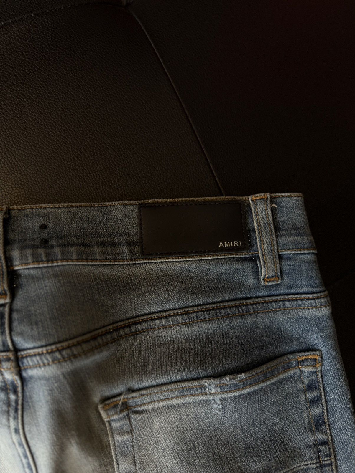 Amiri Amiri Blue Jeans Sparkle Glitter Patch Size 31 Flawless 🧼 Size US 31 - 14 Thumbnail