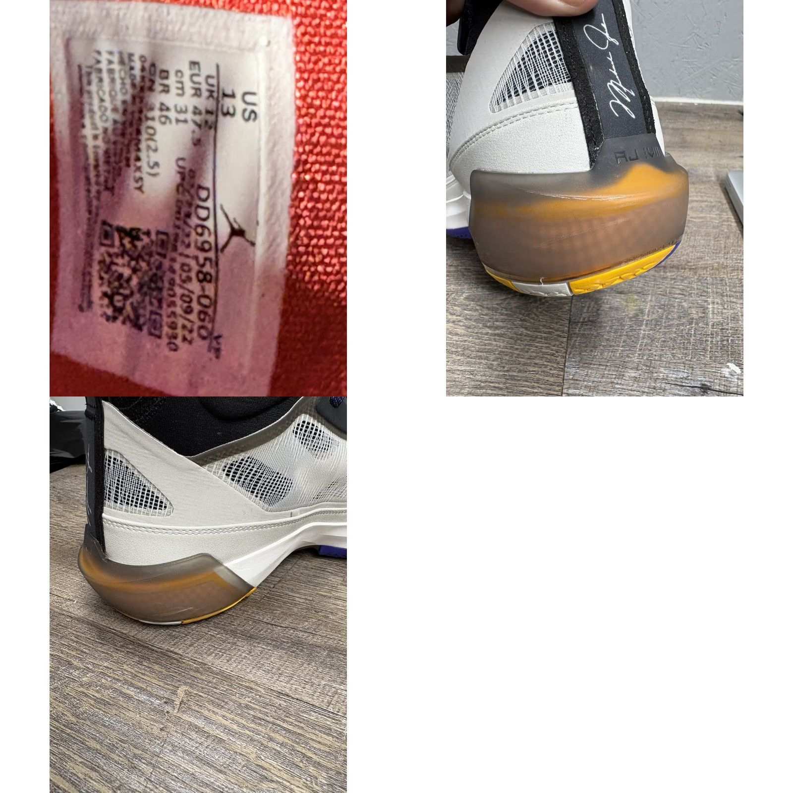 Jordan Brand Nike Air Jordan 37 Beyond Borders Mens 13 Sneaker Light Bone Dark Concord Ivory Leno-Weave DD6958-060 2022 Athletic Basketball Shoes Size US 13 / EU 46 - 8 Thumbnail