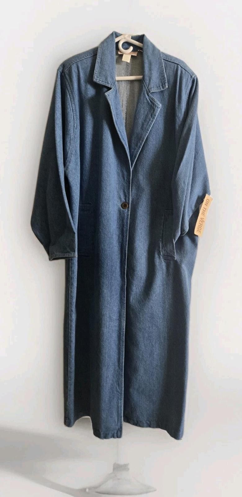 Other VINTAGE 1970's WOMEN'S DENIM TRENCH COAT - Made In USA NWT Size ONE SIZE - 8 Thumbnail