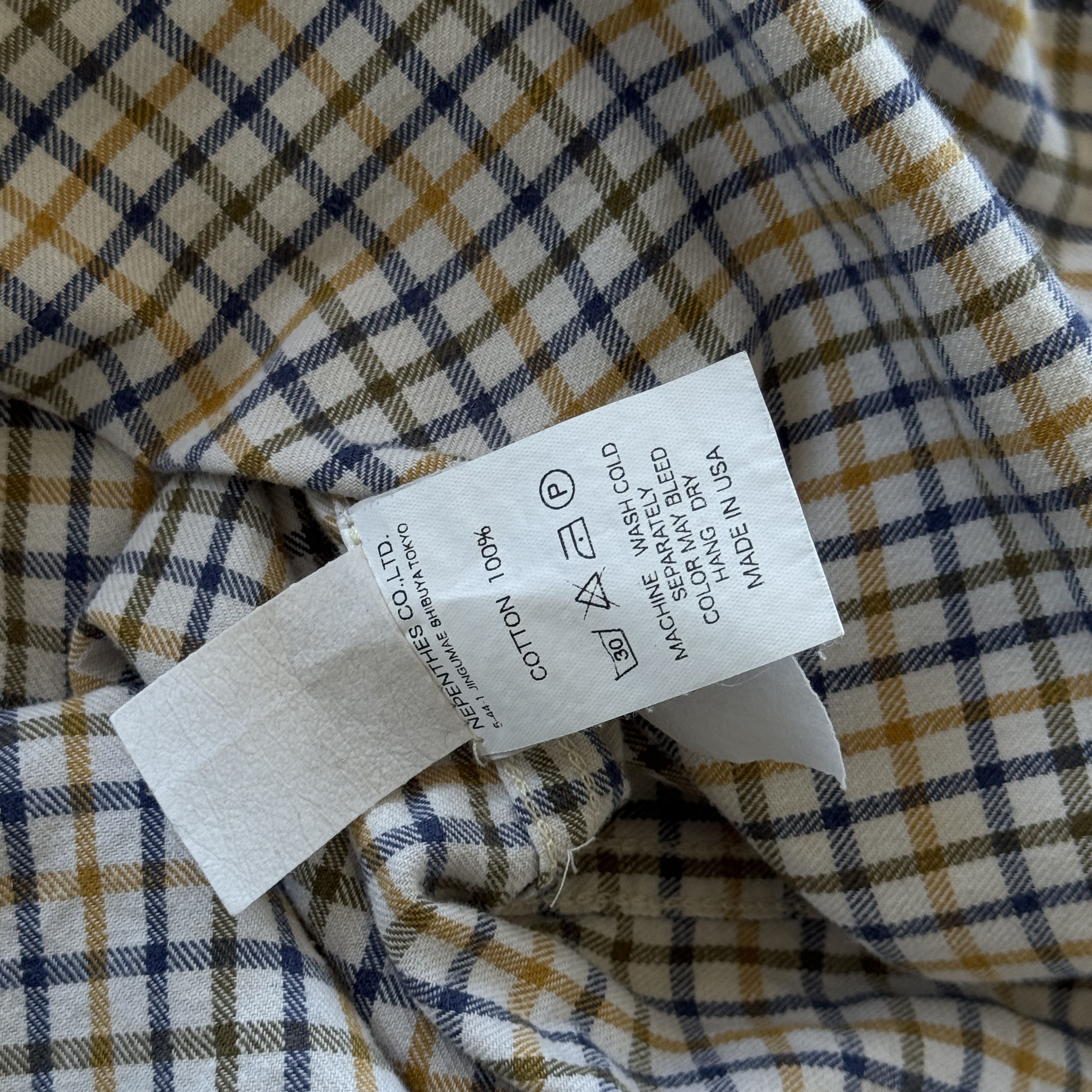 Engineered Garments Engineered Garments Check Flannel Button Down Shirt Size L Size US L / EU 52-54 / 3 - 6 Thumbnail