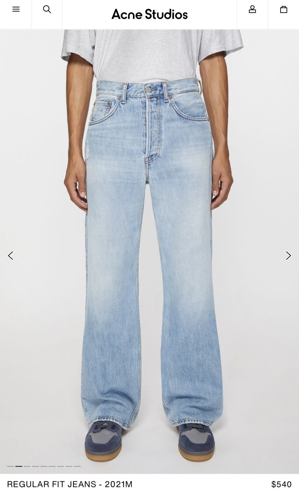 パンツ Acne Studios 2021M Light Blue Vintage Acne Studios