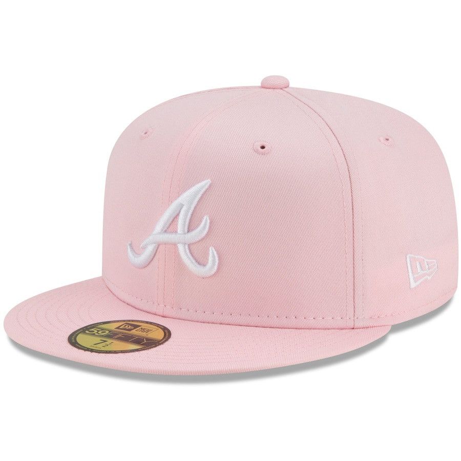 Hat Club × Lids × MLB Atlanta Braves MLB Light Pink Fitted Size ONE SIZE - 1 Thumbnail
