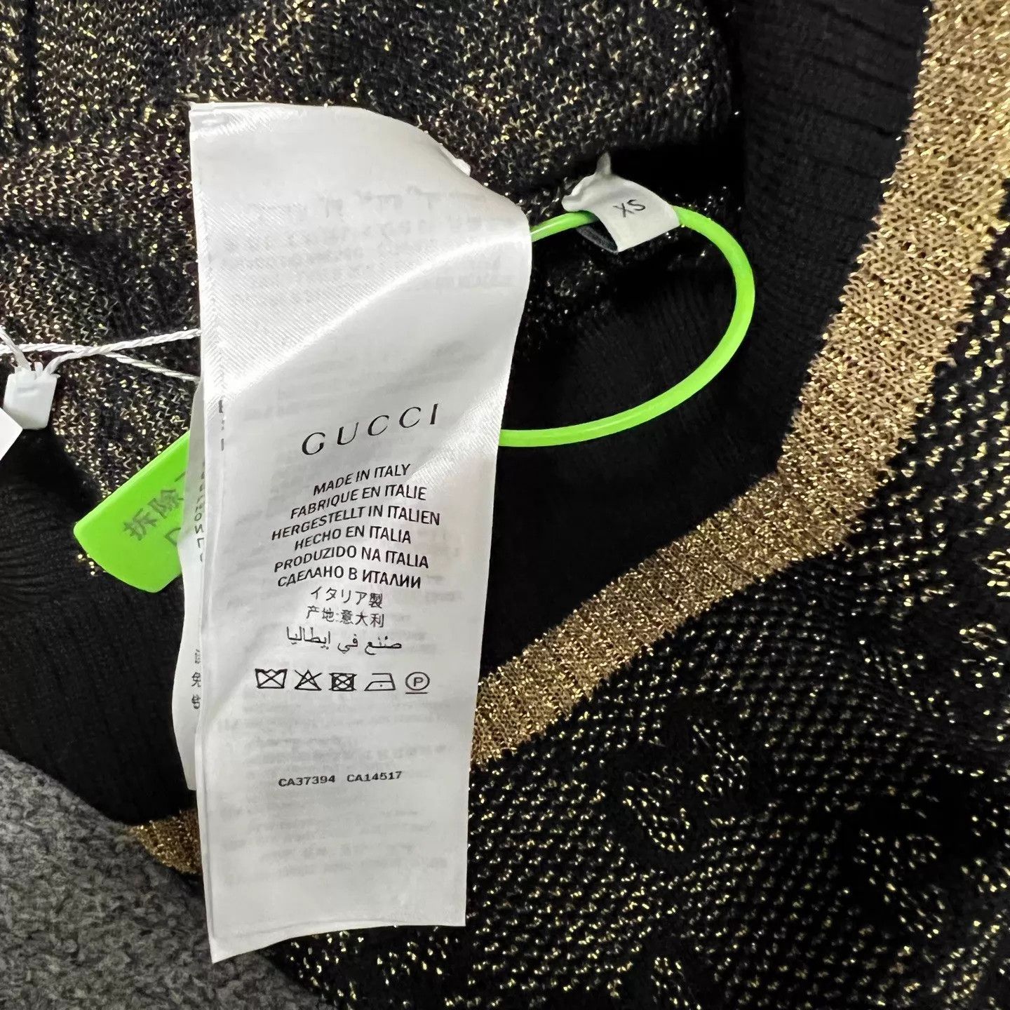 Gucci Gucci Black & Gold GG Supreme Knit Short Sleeve XS NWT Size XS / US 0-2 / IT 36-38 - 6 Thumbnail