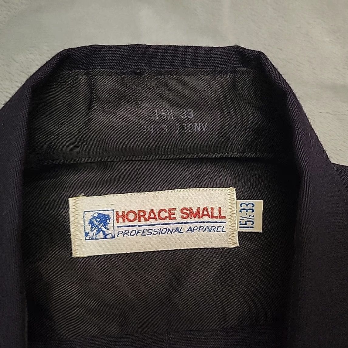 Vintage VINTAGE Horace Small Shirt Mens 15.5 33 Navy Long Sleeve Wool Blend Uniform Button NEW Size US L / EU 52-54 / 3 - 4 Thumbnail