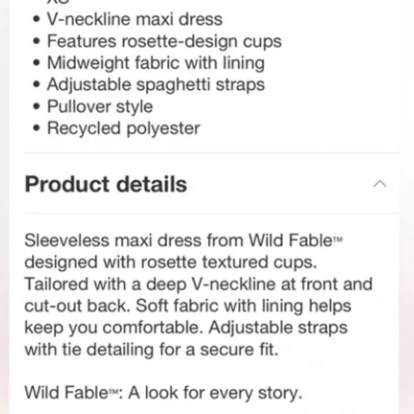 Other WILD FABLE Y2K Floral Rosette Flowy Boho Maxi Dress NWT Size XS / US 0-2 / IT 36-38 - 5 Thumbnail