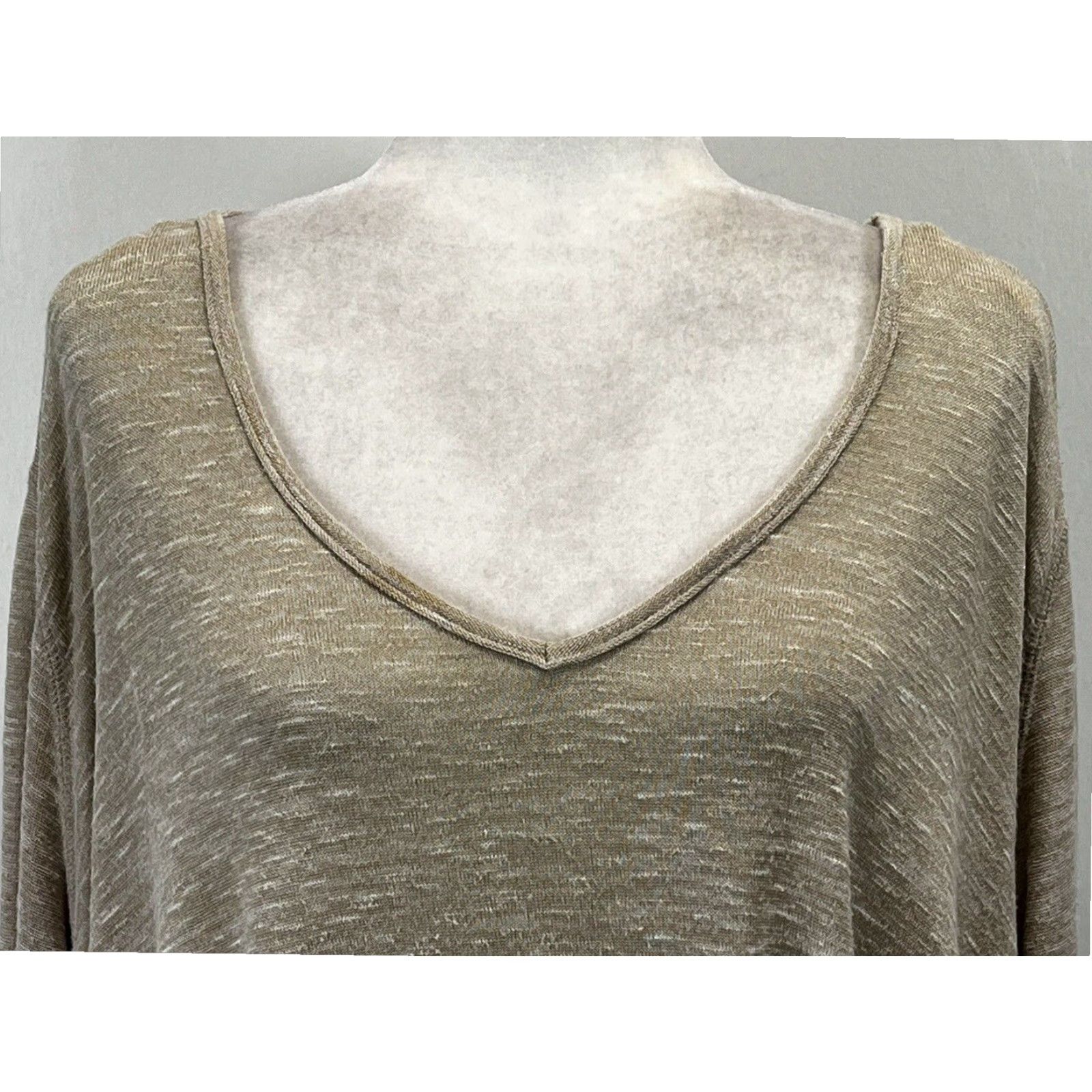 Vintage We The Free Women's Brown Long Sleeve V-Neck Tunic Shirt Medium Size M / US 6-8 / IT 42-44 - 5 Thumbnail