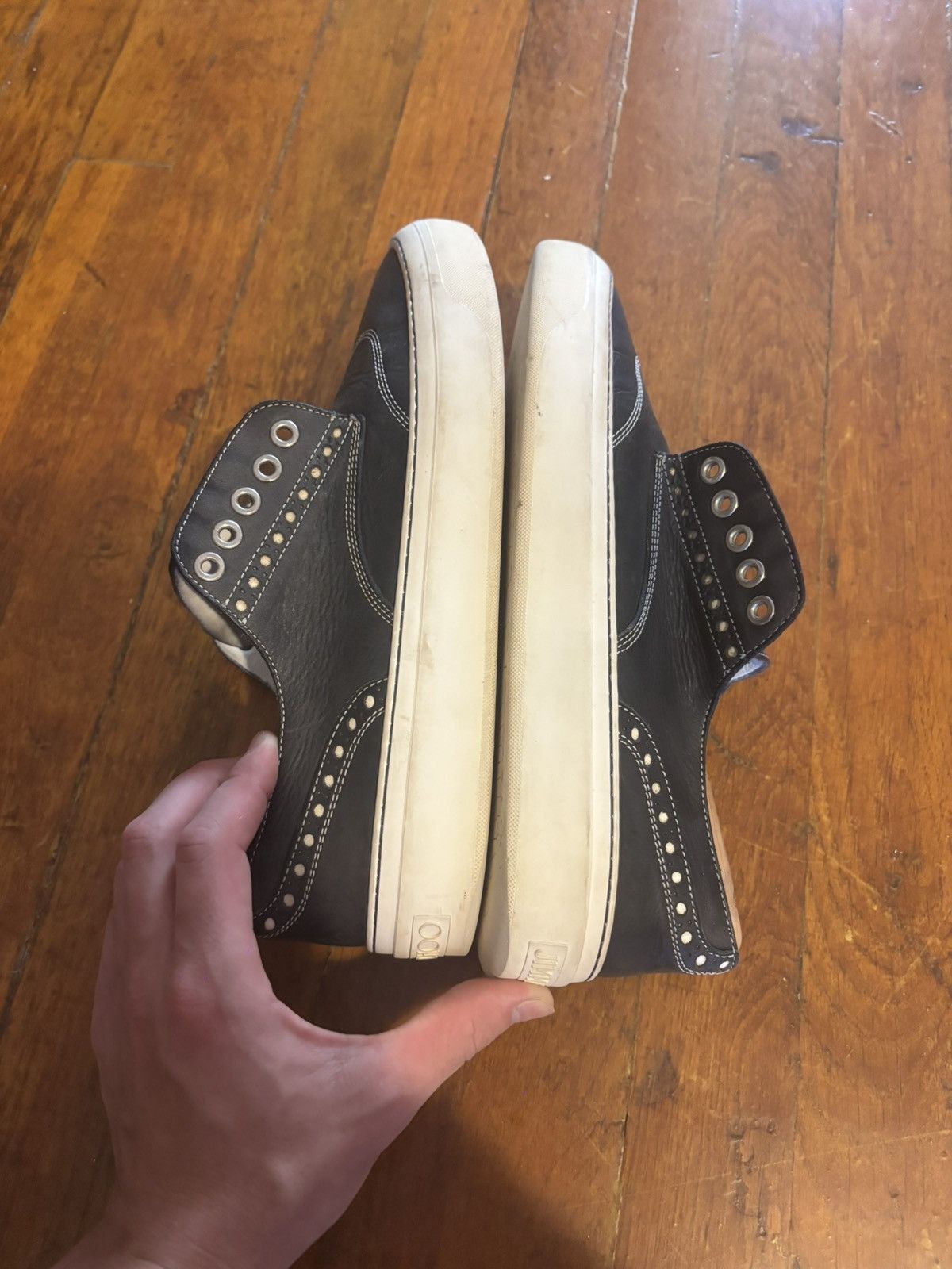 Jimmy Choo Jimmy choo black leather brogue sneakers Size US 9.5 / EU 42-43 - 2 Thumbnail